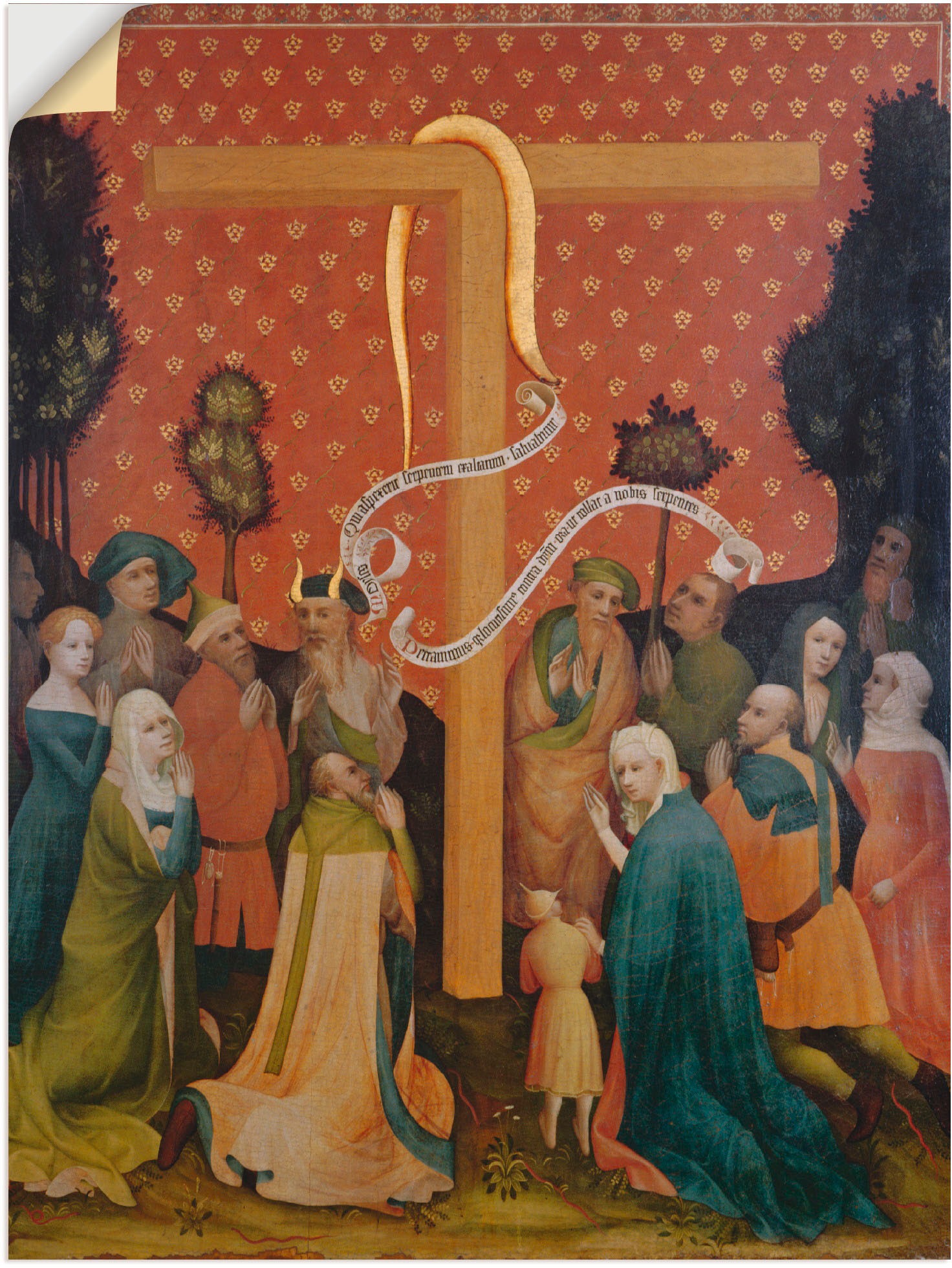 Image of Artland Wandbild »Goldene Tafel«, Religion, (1 St.), in vielen Grössen & Produktarten -Leinwandbild, Poster, Wandaufkleber / Wandtattoo auch für Badezimmer geeignet bei Ackermann Versand Schweiz