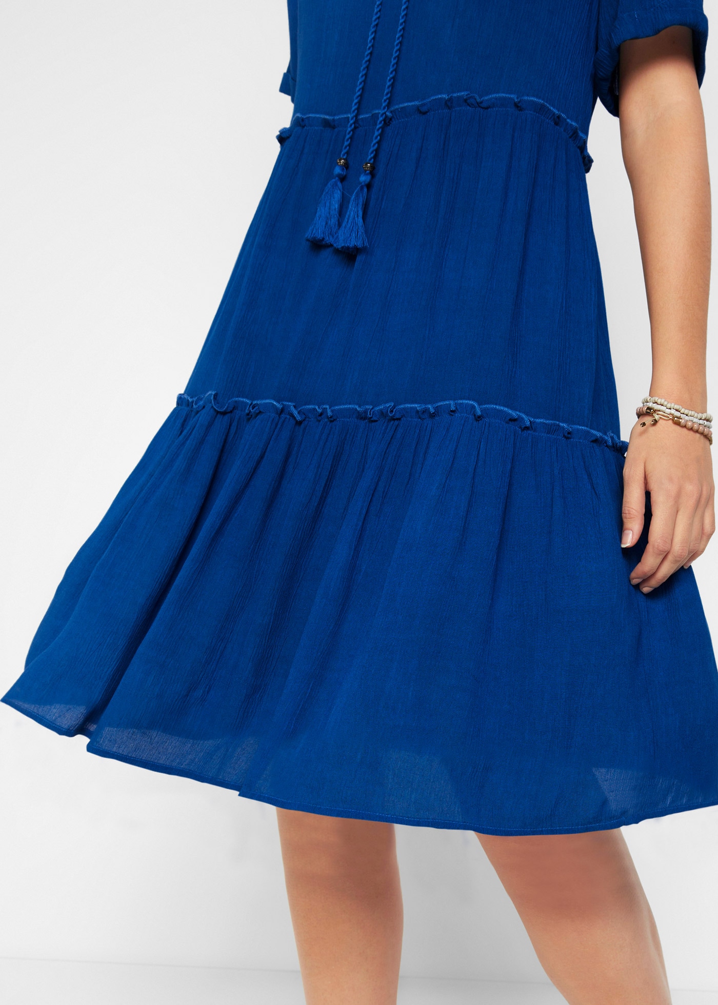 bonprix Robe tunique für den Alltag, aus Viskose, in A-Linie, mit V-Ausschnitt