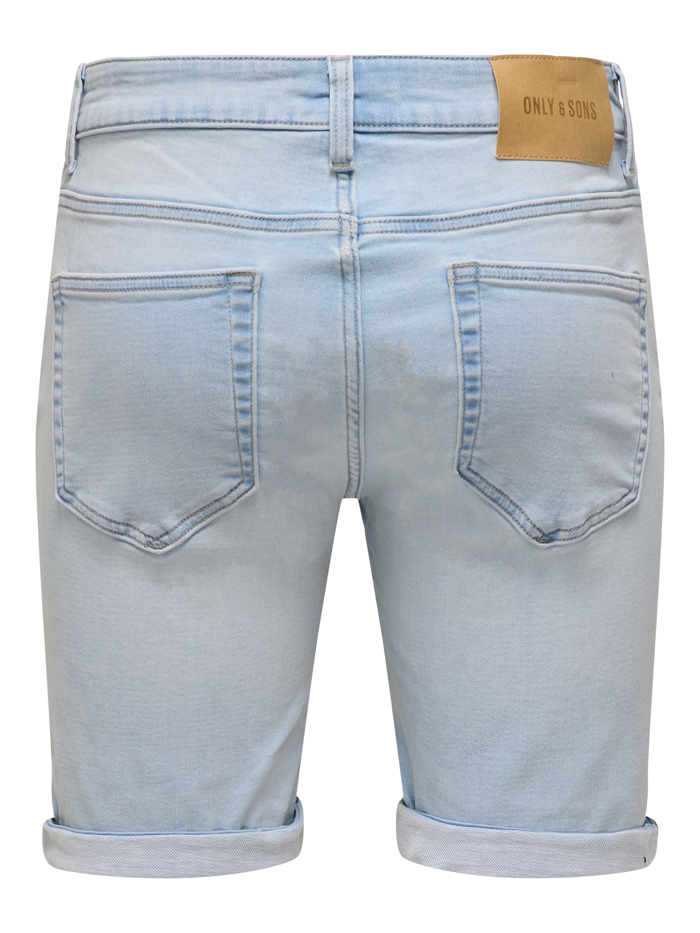 ONLY & SONS Short en jean »ONSPLY JOG LBD 0023 ANA DNM SHORTS NOOS« mélange coton, coupe régulière