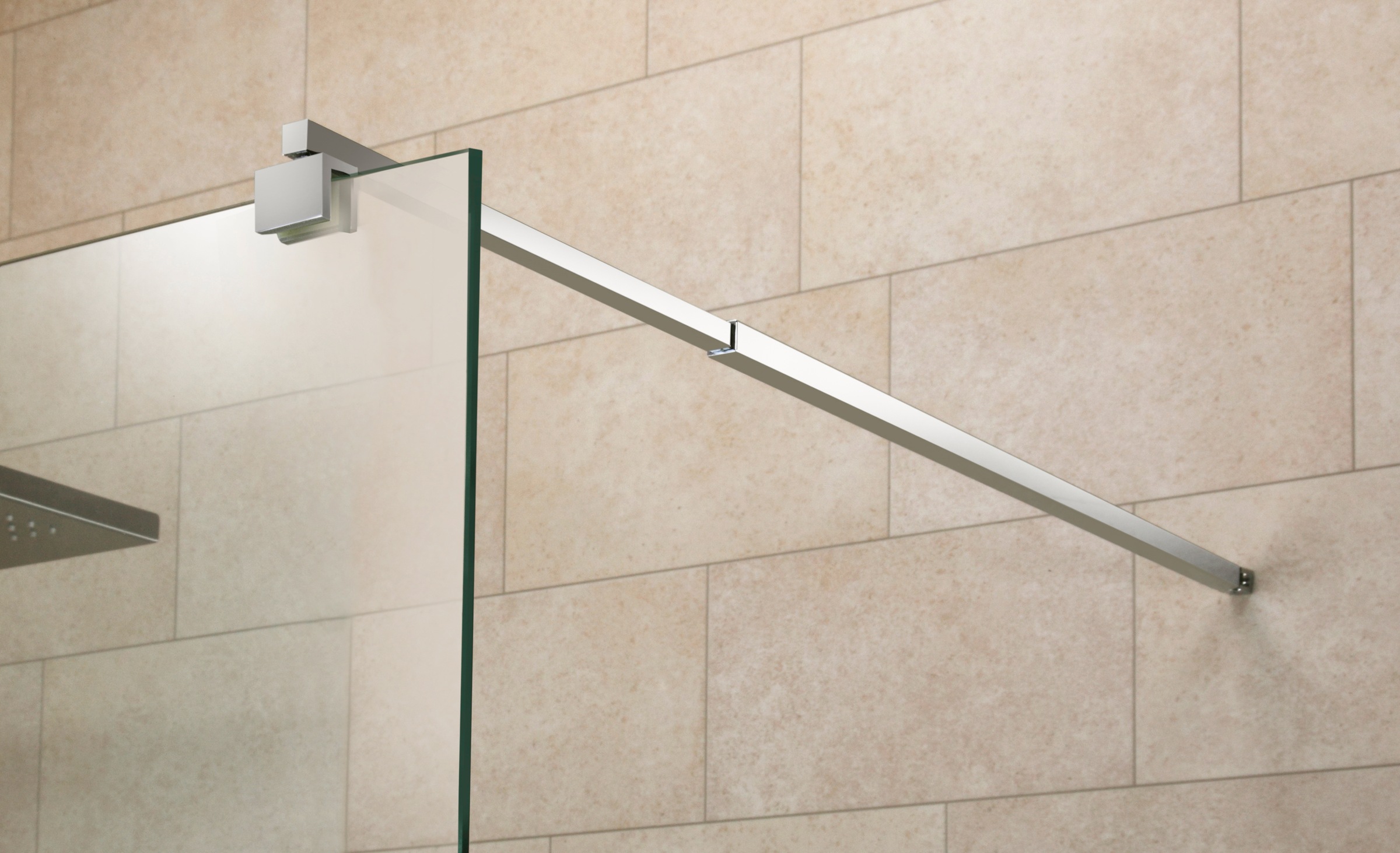 welltime Walk-in-Dusche "Tropea light" Inklusive verstellbarem Wandarm