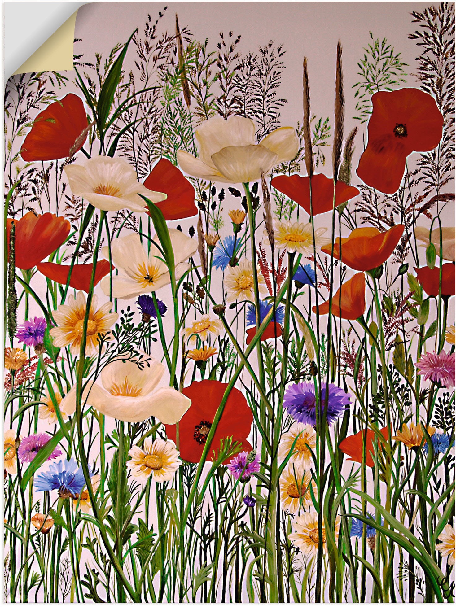 Image of Artland Wandbild »Blumenwiese«, Baumbilder, (1 St.), in vielen Grössen & Produktarten - Alubild / Outdoorbild für den Aussenbereich, Leinwandbild, Poster, Wandaufkleber / Wandtattoo auch für Badezimmer geeignet bei Ackermann Versand Schweiz