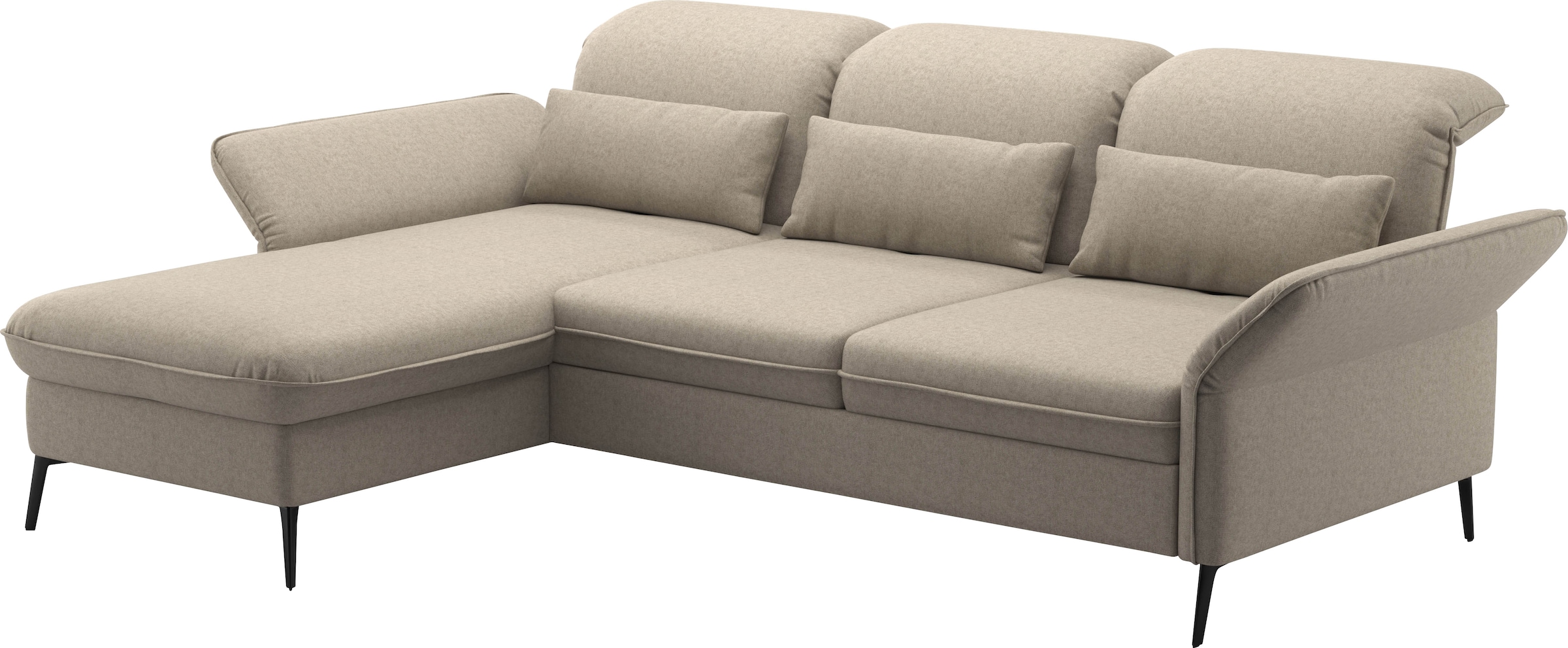 sit&more Ecksofa »Emely«, mit Sitztiefenverstellung optional mit Bettfunktion und Bettkasten