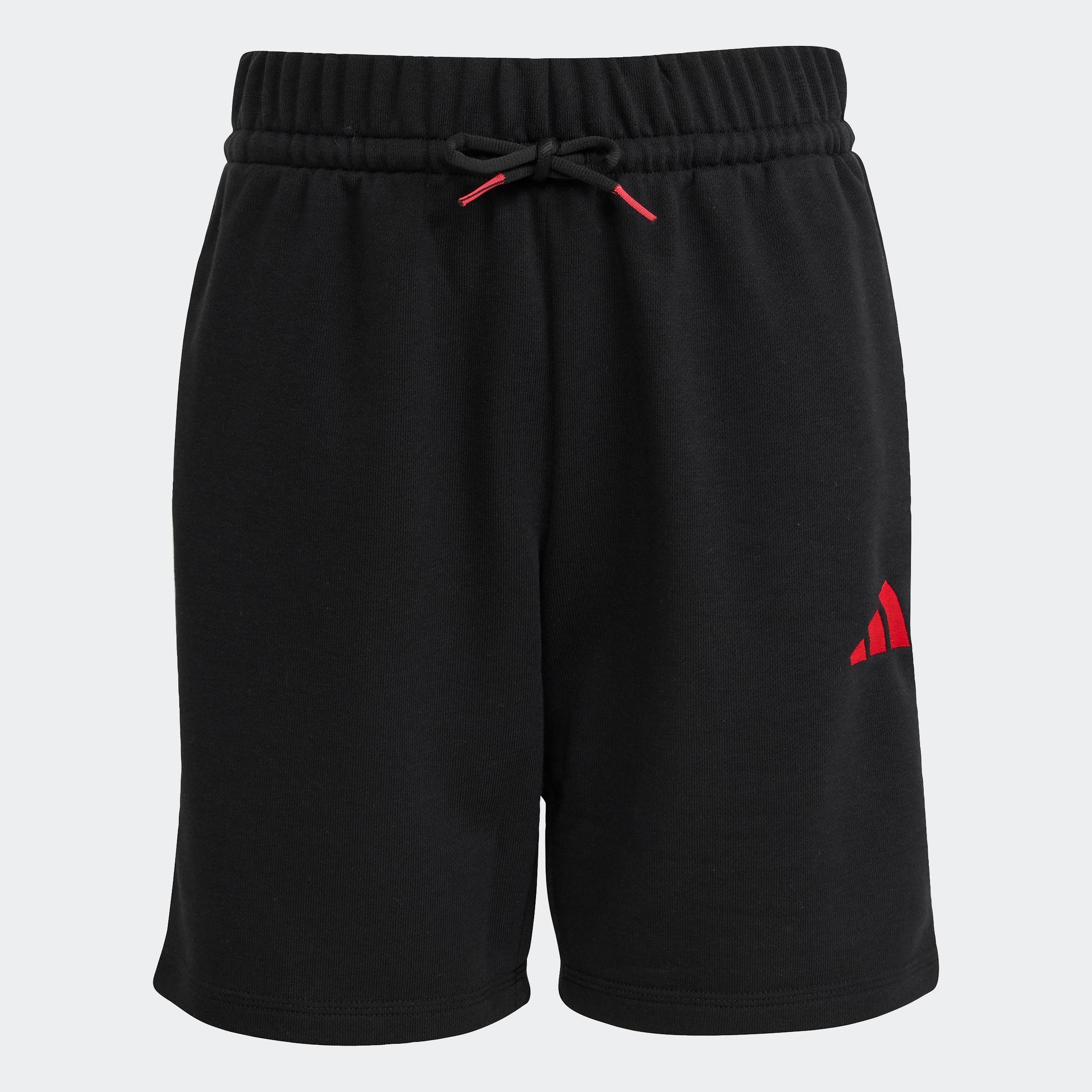 adidas Sportswear Short »ADIDAS JUNGEN FRENCH TERRY SLOGAN KINDER«  aus Baumwolle und Polyester, mit weitenregulierbarem Kordelzug