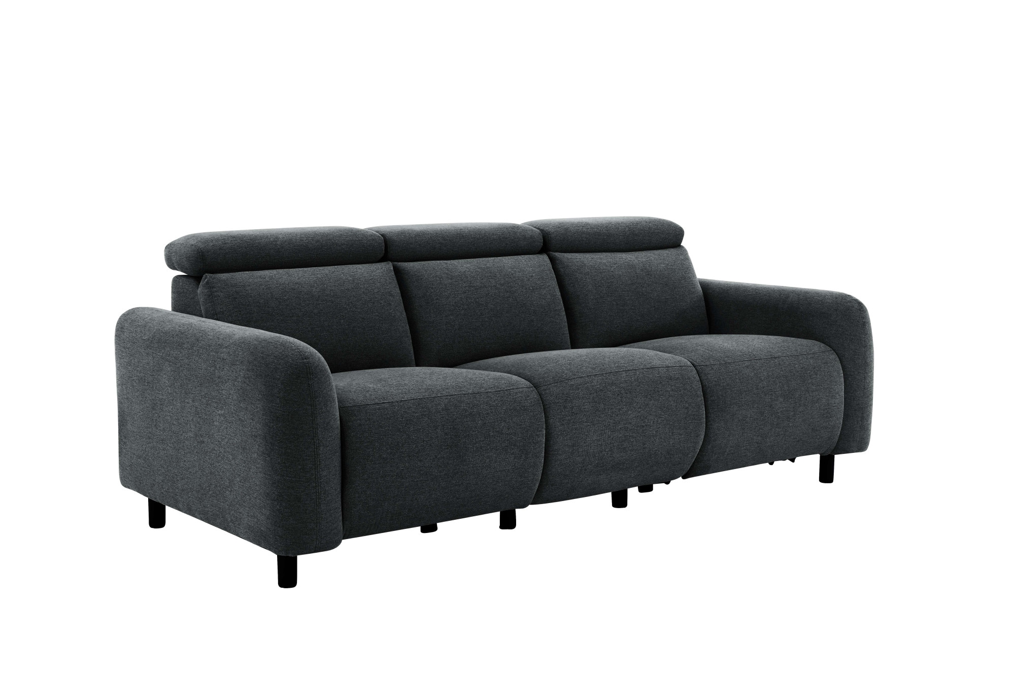 Home affaire 3-places »SKAANE Struktur-Sofa, 229 cm, manuelle-u. elektrische Relaxfunktion« Relax-Funktion in 2 Sitzen, Kopfteilverstellung, Federkernpolsterung