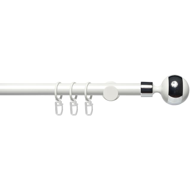Liedeco Gardinenstange »Fertigstilgarnitur 20 mm Power Kugel mit Ring«, 1  läufig-läufig, Fixmass, Gardinenstange Komplett jetzt kaufen