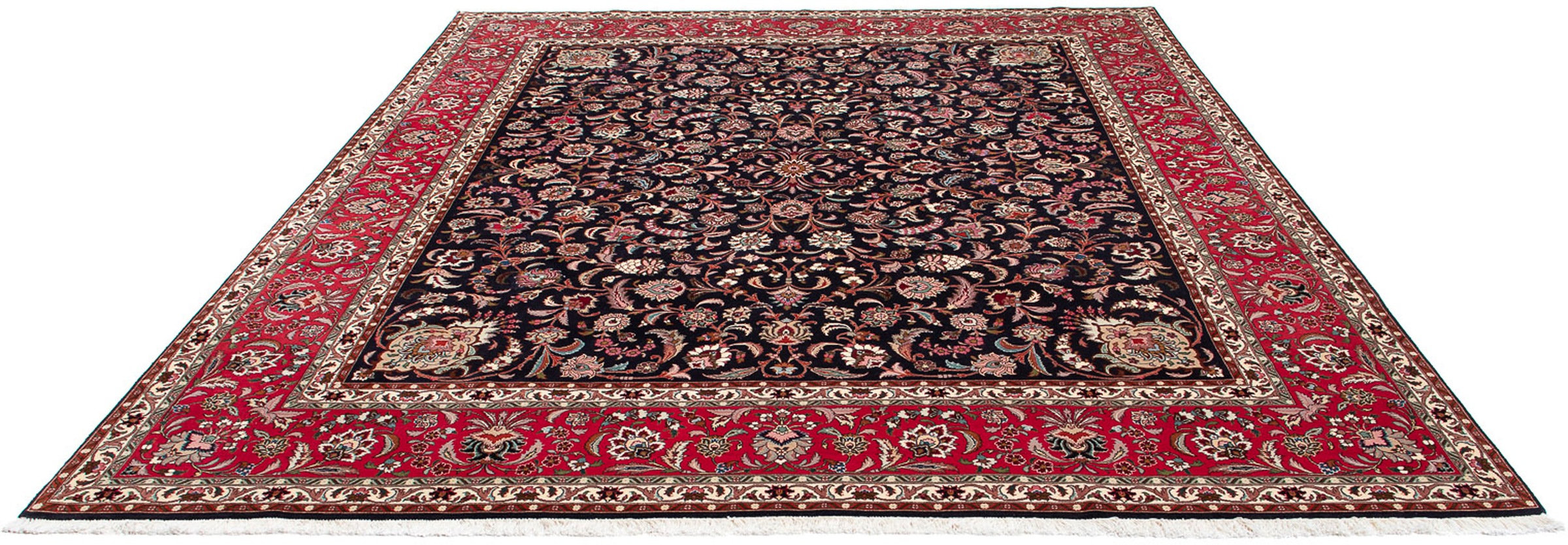 Image of morgenland Orientteppich »Perser - Täbriz - Royal - 301 x 250 cm - dunkelblau«, rechteckig, 7 mm Höhe, Wohnzimmer, Handgeknüpft, Einzelstück mit Zertifikat bei Ackermann Versand Schweiz
