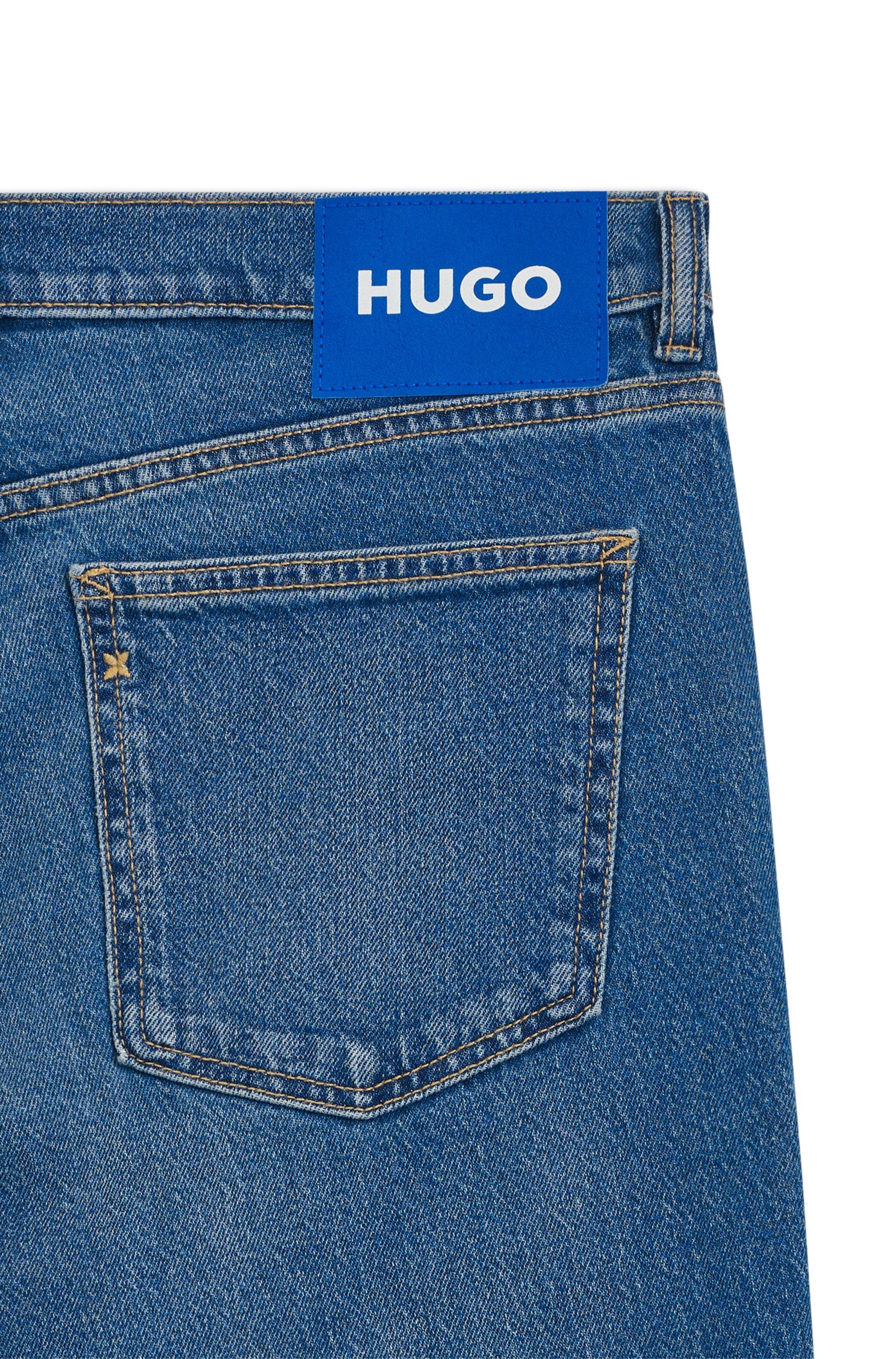 HUGO Blue Tapered-fit-Jeans »Brody« mit Stone-washed-Finish