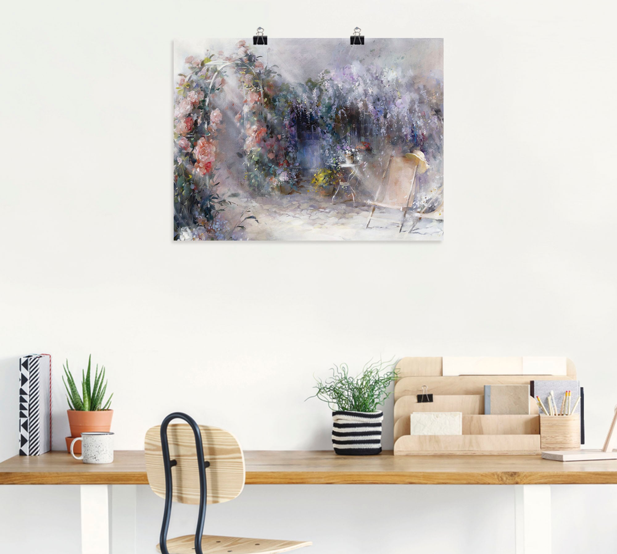 Artland Wandbild »Rosen und Flieder«, Garten, (1 St.), als Leinwandbild, Poster, Wandaufkleber in verschied. Grössen
