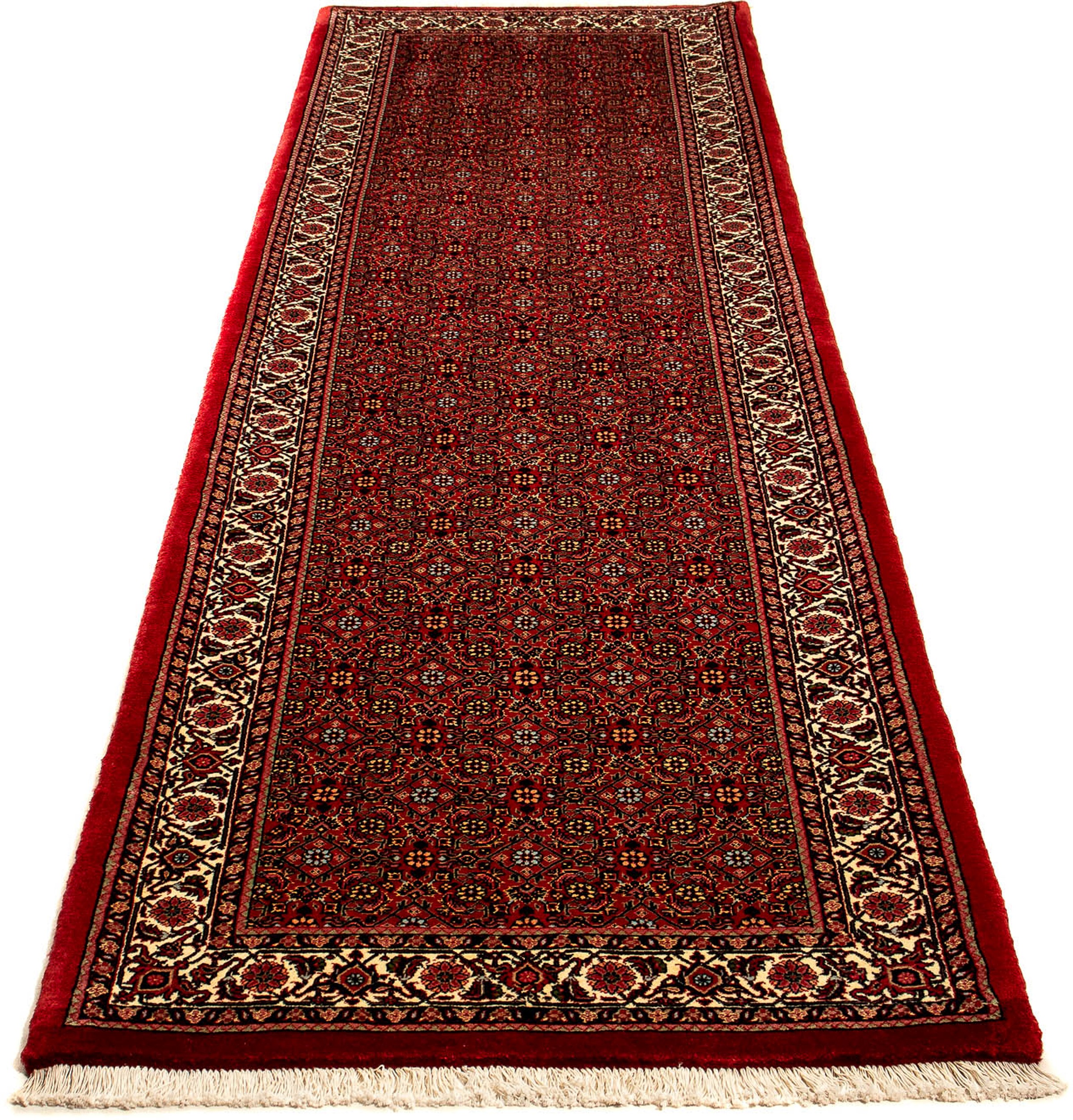 Image of morgenland Orientteppich »Perser - Bidjar - 292 x 78 cm - dunkelrot«, rechteckig, 15 mm Höhe, Wohnzimmer, Handgeknüpft, Einzelstück mit Zertifikat bei Ackermann Versand Schweiz