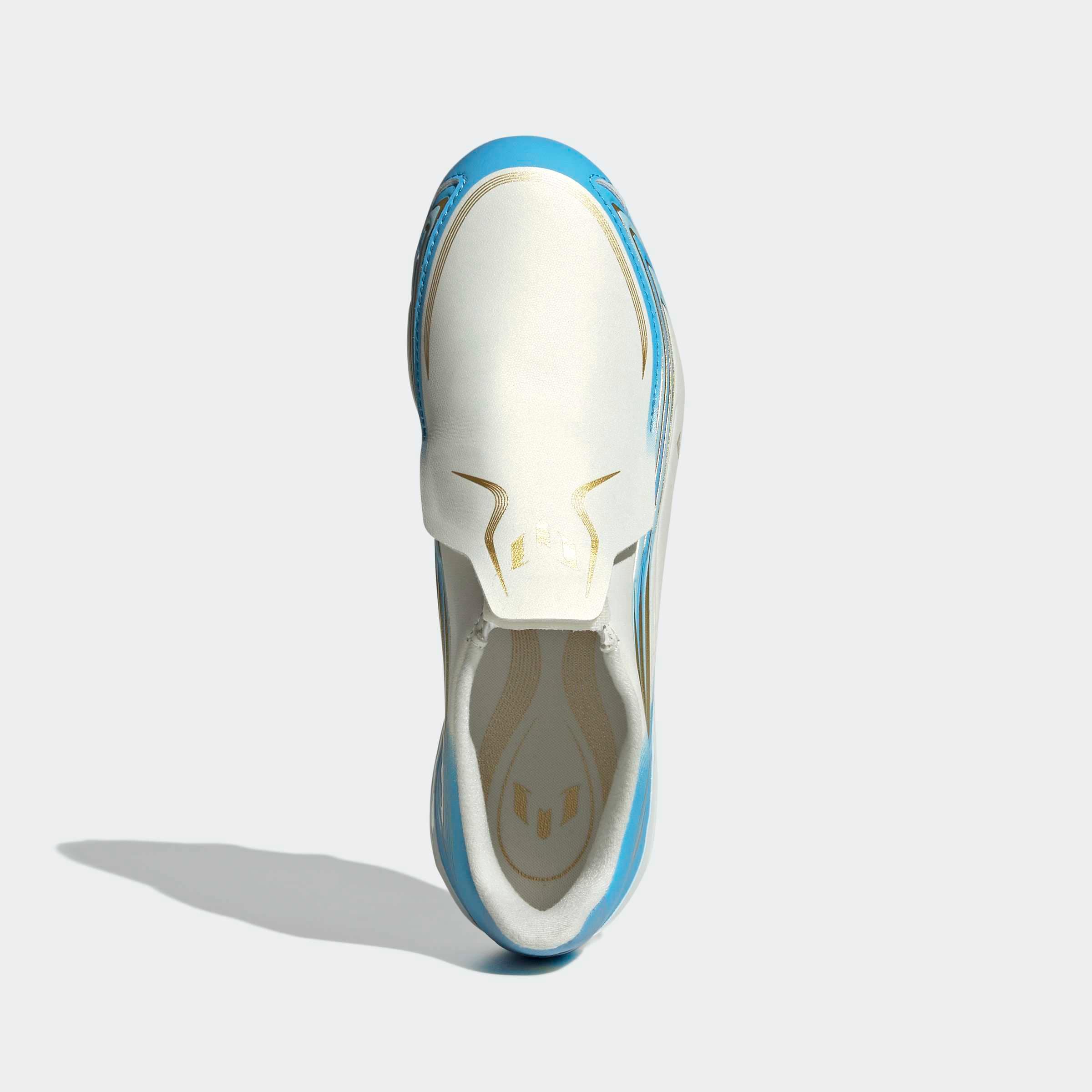 adidas Performance Chaussure de football »F50 MESSI LEAGUE KIDS , FESTE BÖDEN, OHNE SCHNÜRSENKEL«  semelle extérieure pour gazon et sols durs, pour adolescents & enfants