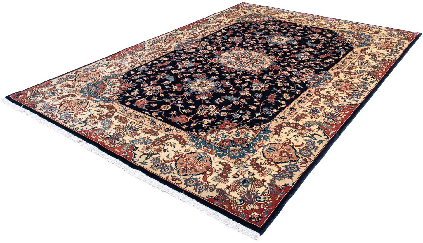 Image of morgenland Orientteppich »Perser - Classic - 298 x 196 cm - dunkelblau«, rechteckig, 10 mm Höhe, Wohnzimmer, Handgeknüpft, Einzelstück mit Zertifikat bei Ackermann Versand Schweiz