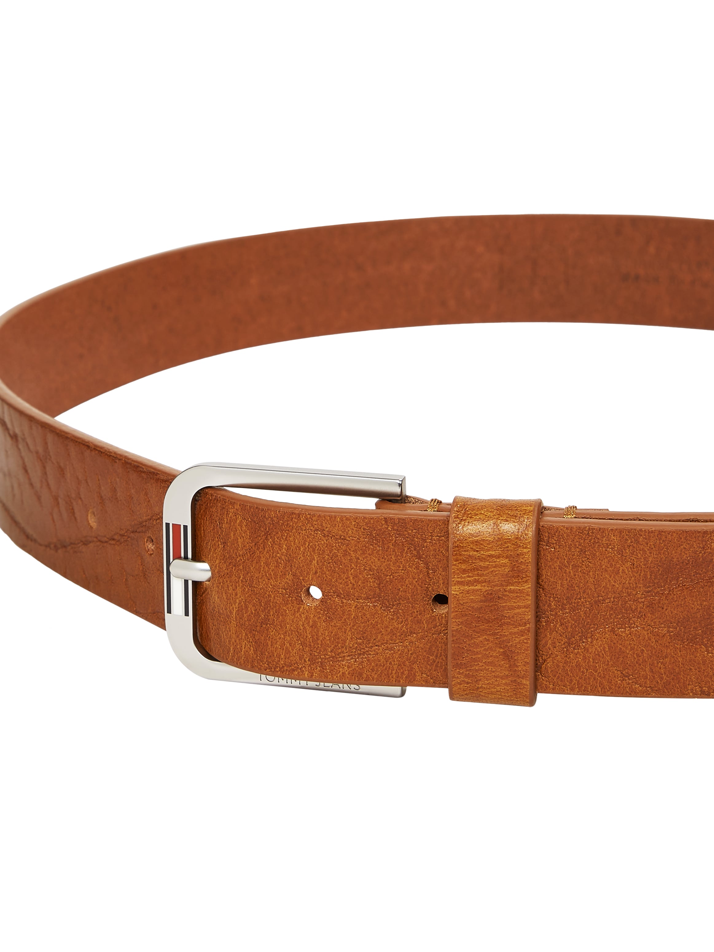 Tommy Jeans Ledergürtel »TJM AUSTIN TEXTURE 3.5«, Label auf der Schliesse, genarbtes Leder