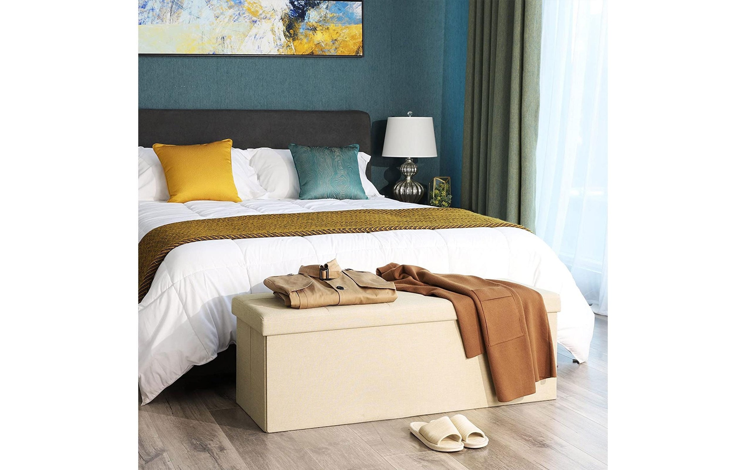 SONGMICS Sitztruhe »Ottomane mit Stauraum 110 x 38 cm«