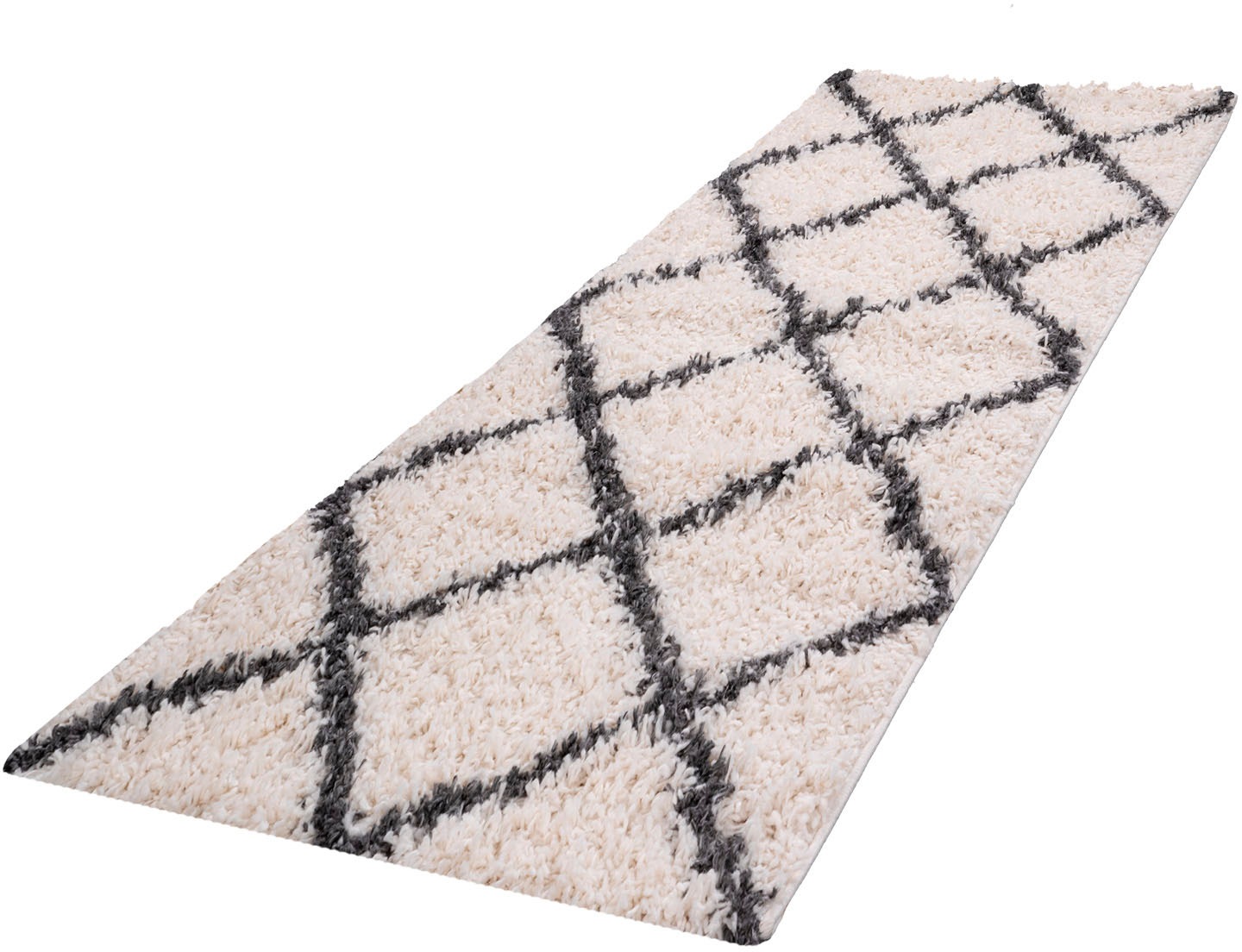 Image of Home affaire Läufer »Kalmarova«, rechteckig, 45 mm Höhe, Teppich-Läufer, modernes Rauten Design, weicher Flor, ideal im Flur & Schlafzimmer bei Ackermann Versand Schweiz