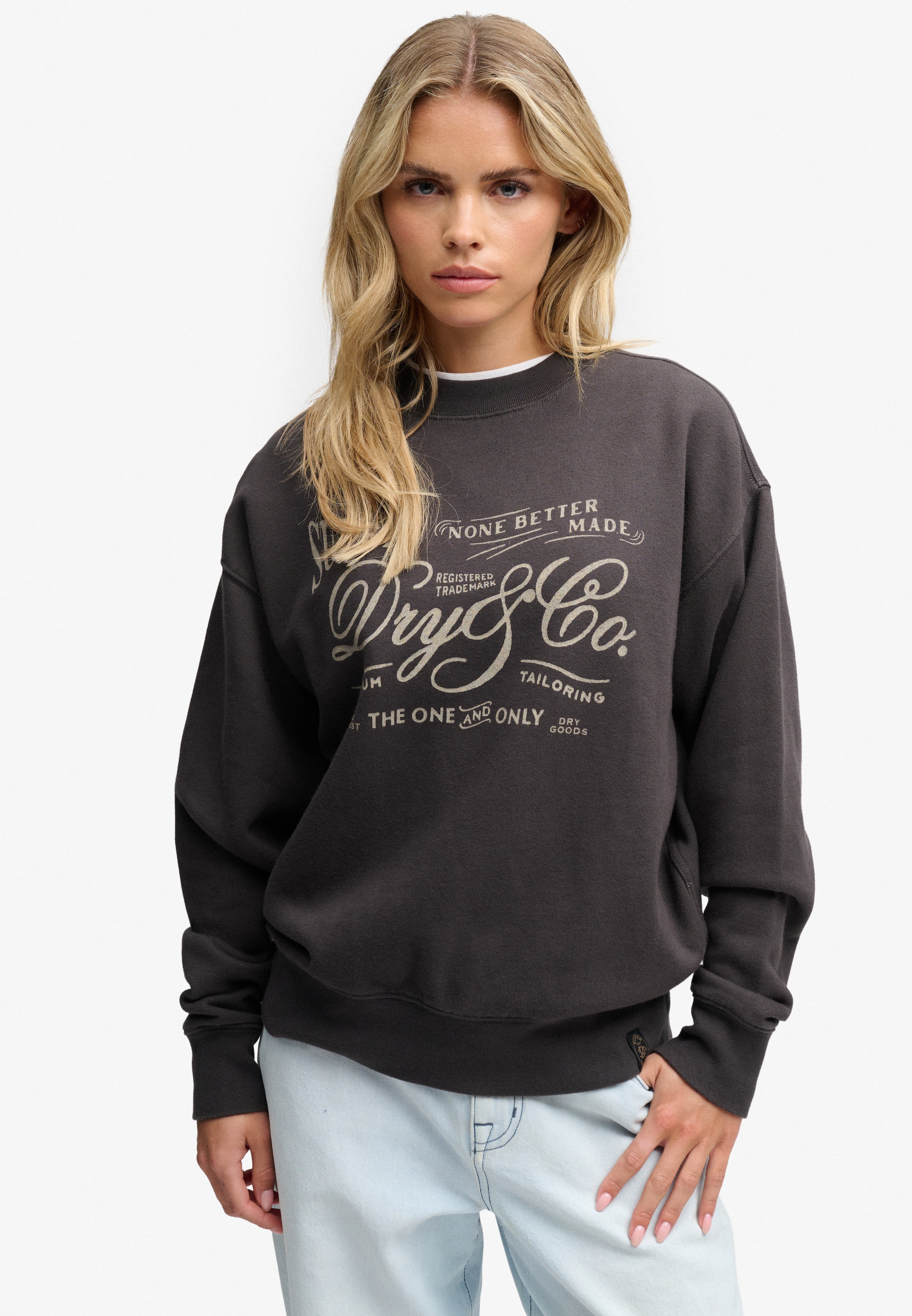 Image of Superdry Sweatshirt "VINTAGE WORKWEAR CREW", Baumwollmischung, relaxed fit