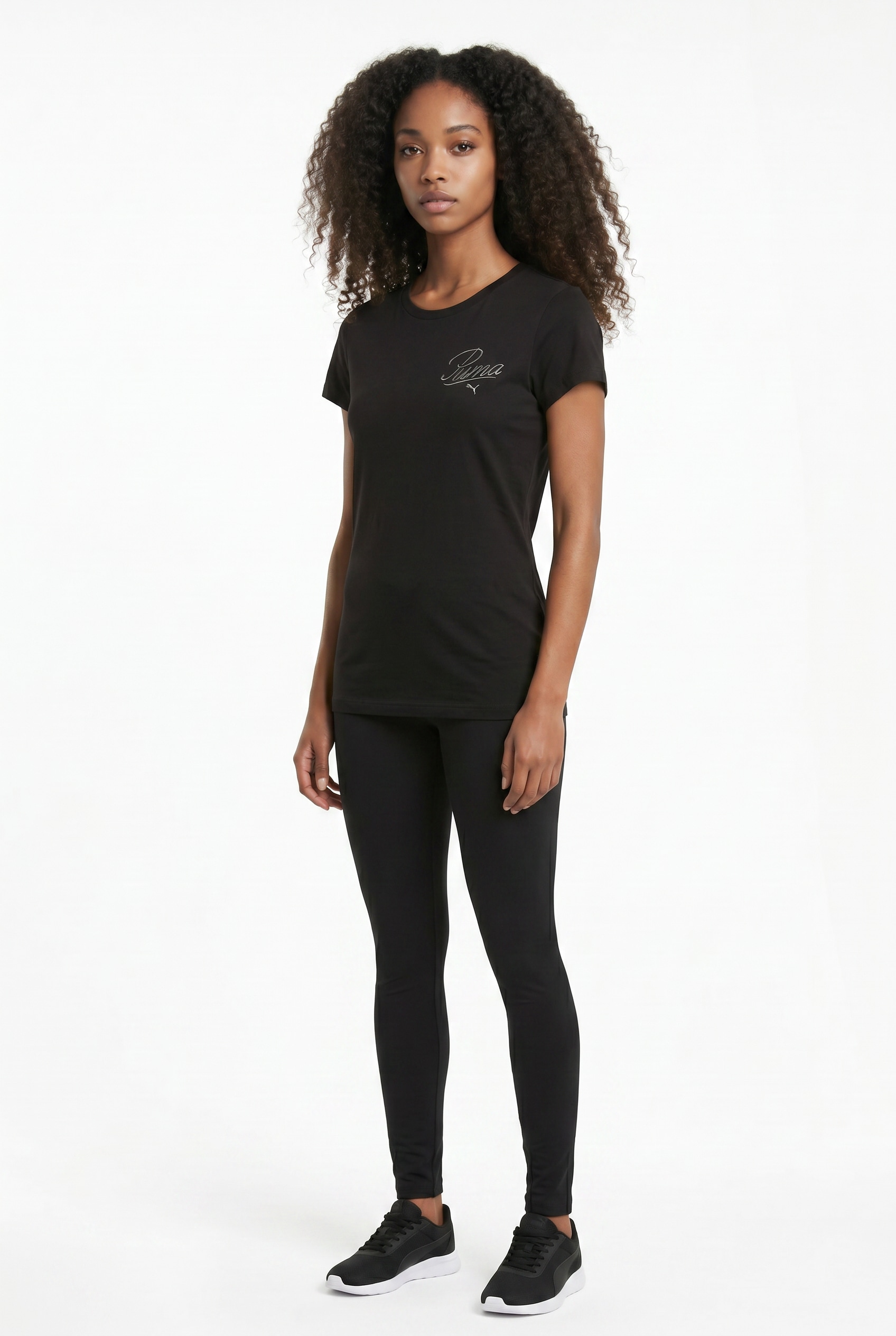 PUMA T-shirt »ESS SCRIPT TEE« coupe régulière, style sportif, avec broderie graphique et imprimé