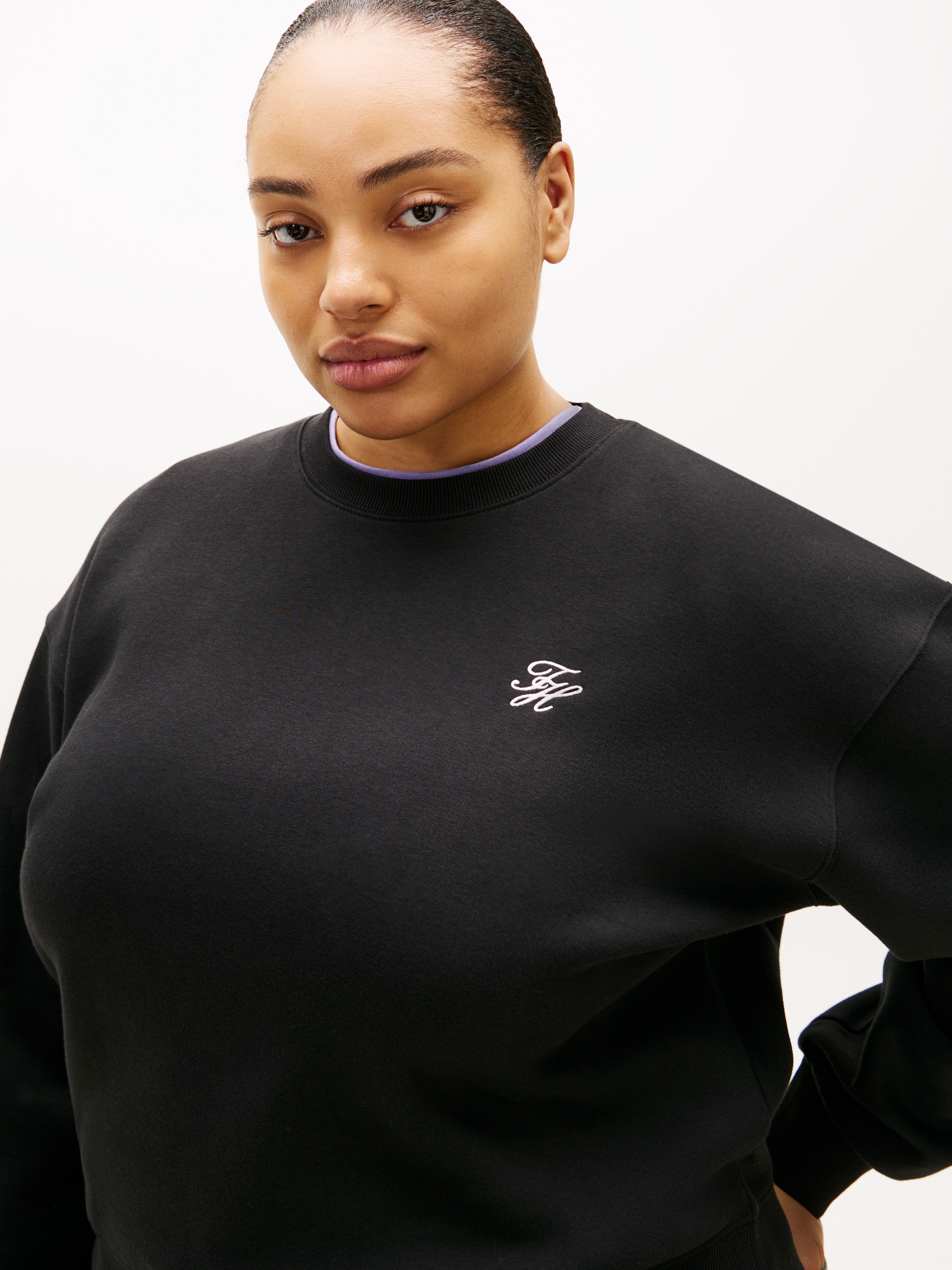 Tommy Hilfiger Curve Sweatshirt »CRV TH SCRIPT REG FLEECE SWTSRT«, in grossen Grössen
