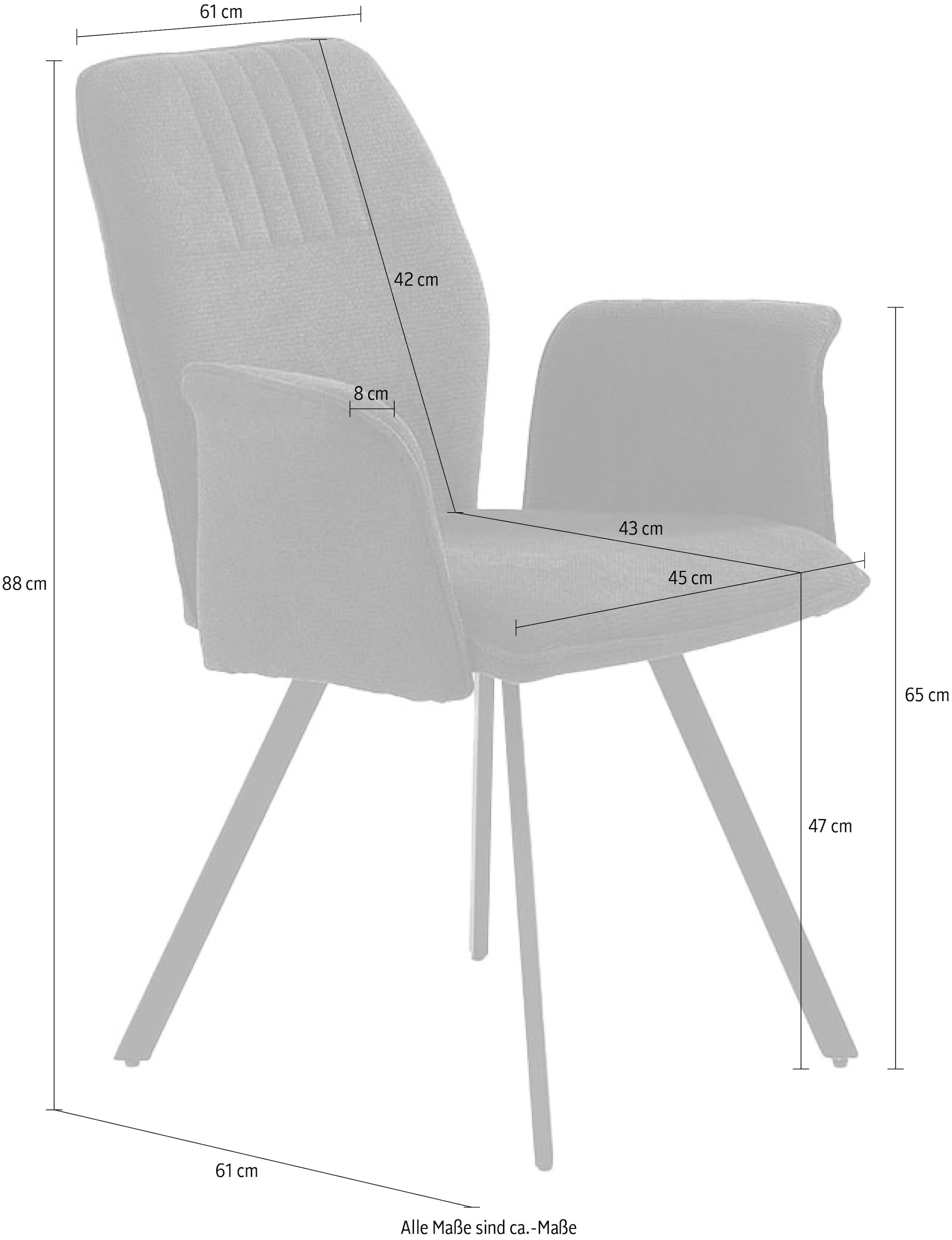 Jockenhöfer Gruppe 4-Fussstuhl »Kelly AL«, (Set), 4 St., Microfaser