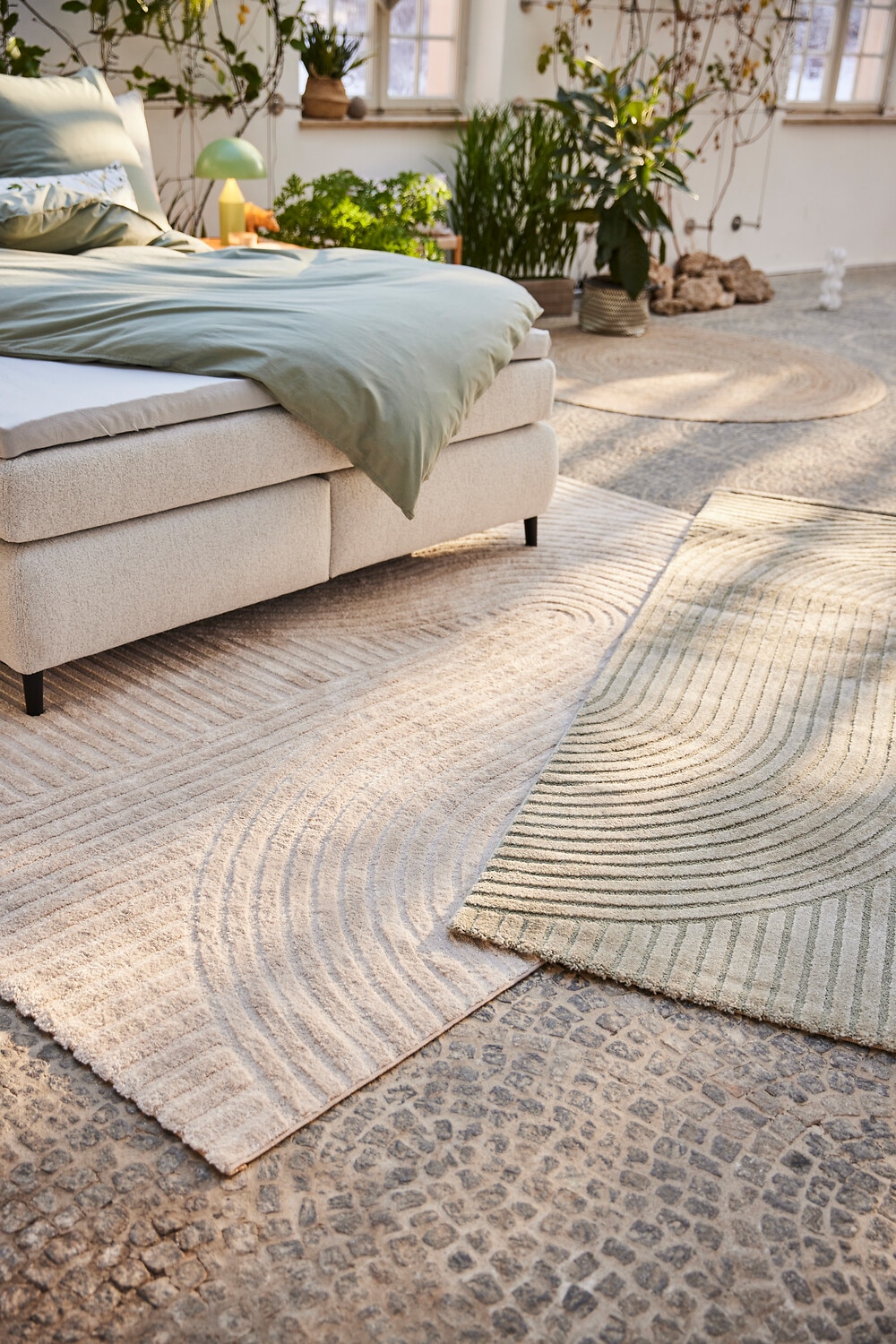 GOODproduct Designteppich »Eliaan 3D Optik/Hoch-Tief Effekt« rechteckig 14 mm Höhe hohe Flordichte und angenehm weich, Teppich Wohnzimmer Boho Design