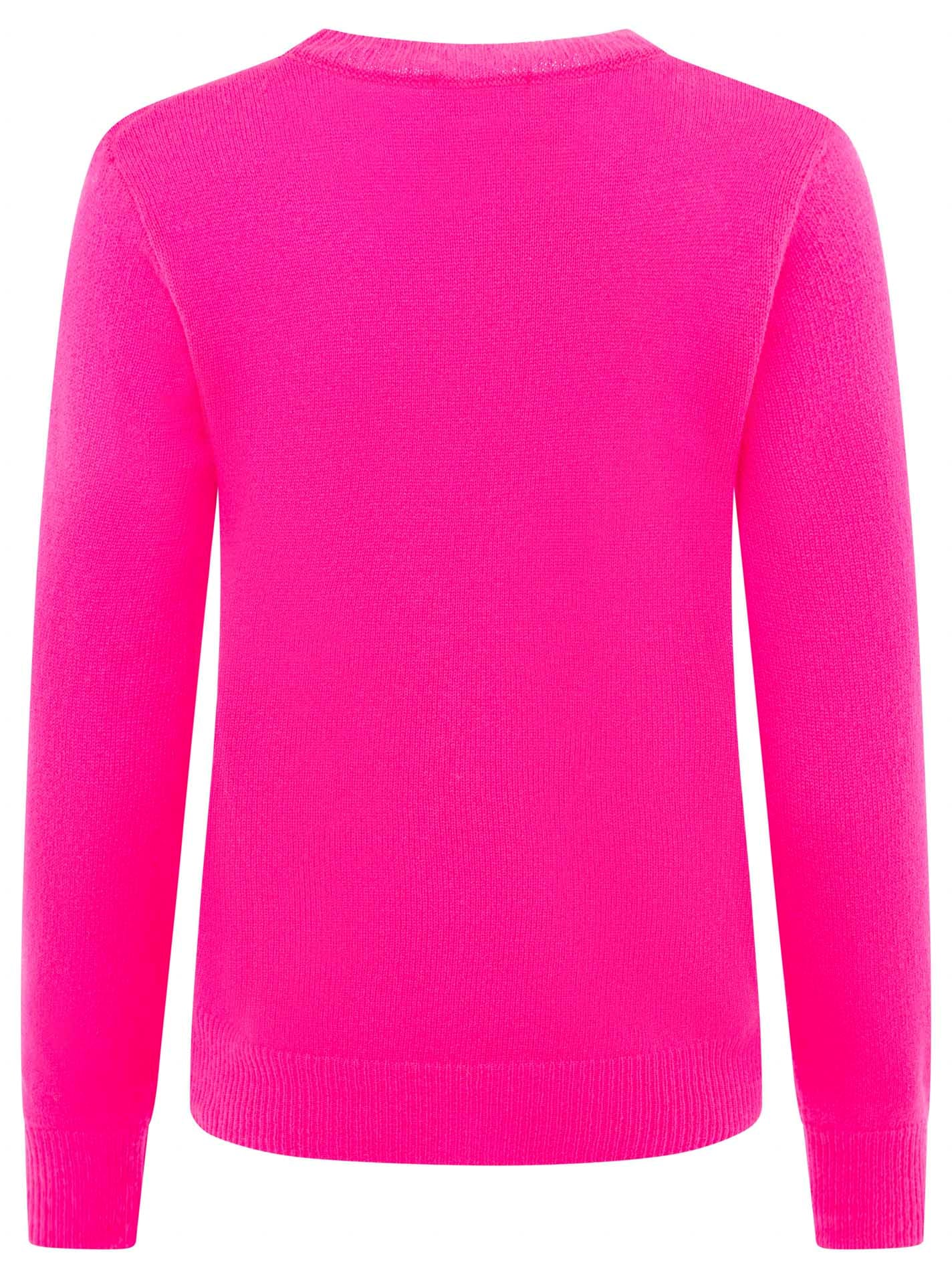 Zwillingsherz Kaschmirpullover »"LOVE" wording« Rundhals, mit LOVE Aufschrift in Neonfarbe