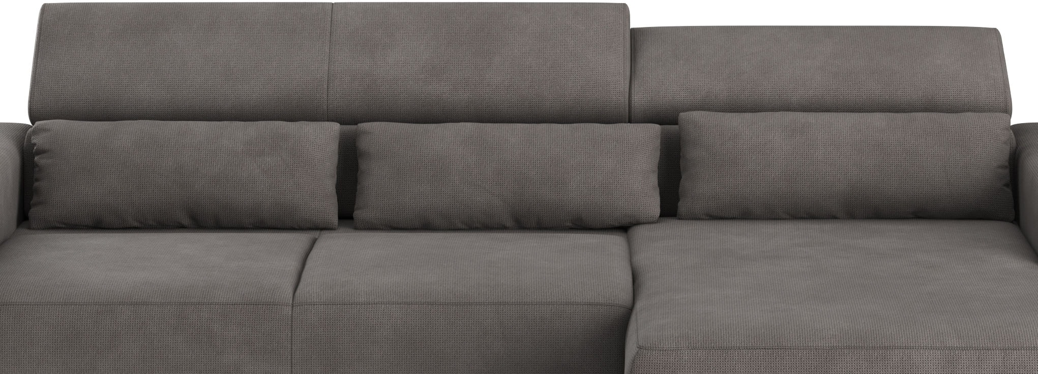 COTTA Ecksofa »Side L-Form, mit Kopfteilverstellung & 3 Nierenkissen«, optional motorische Sitztiefenverstellung