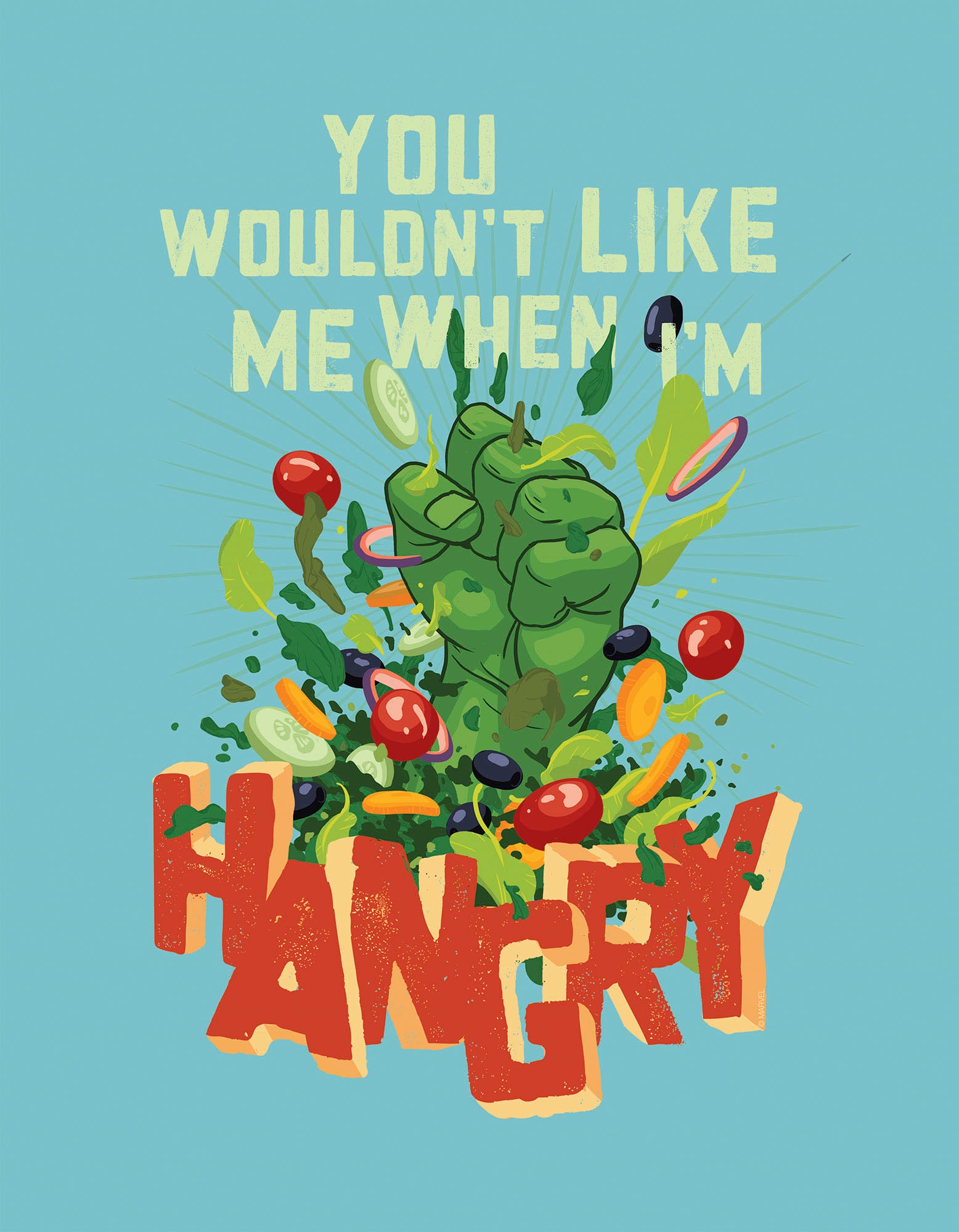Komar Leinwandbild »Marvel Hangry - Grösse 30 x 40 cm«, Disney, (1 St., 30 x 40 cm (Breite x Höhe), Keilrahmenbild mit Echtholzrahmen, Kinderzimmer