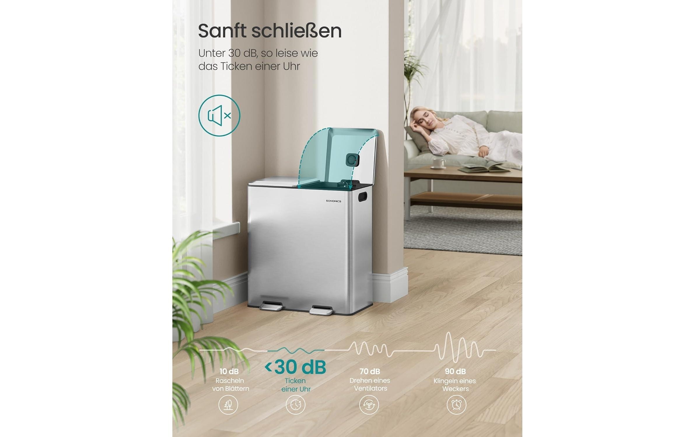 SONGMICS Poubelle »60 l« Treteimer