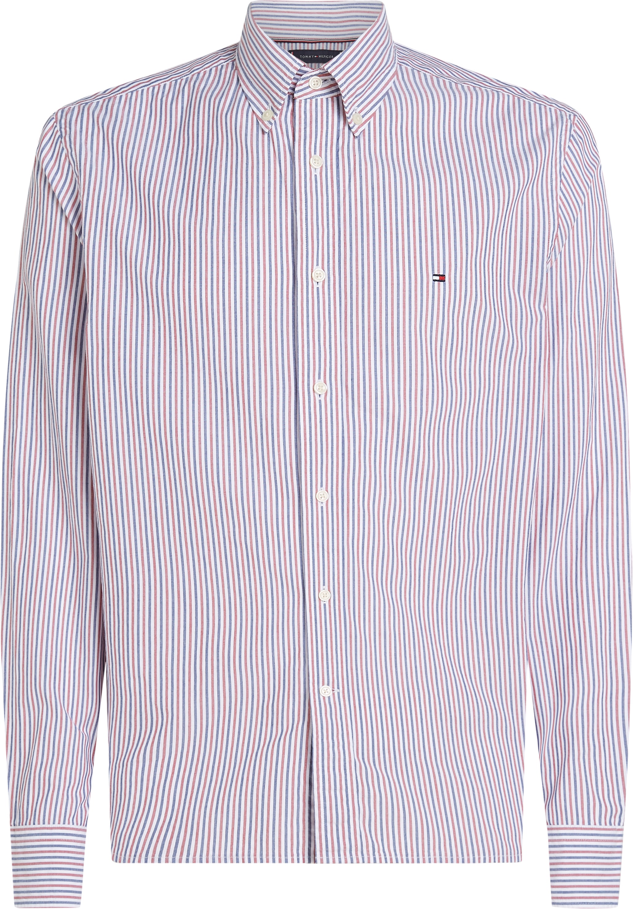 Tommy Hilfiger Langarmhemd »FLEX POPLIN CLASSIC STP Regular Fit SHIRT« mit Sreifenmuster