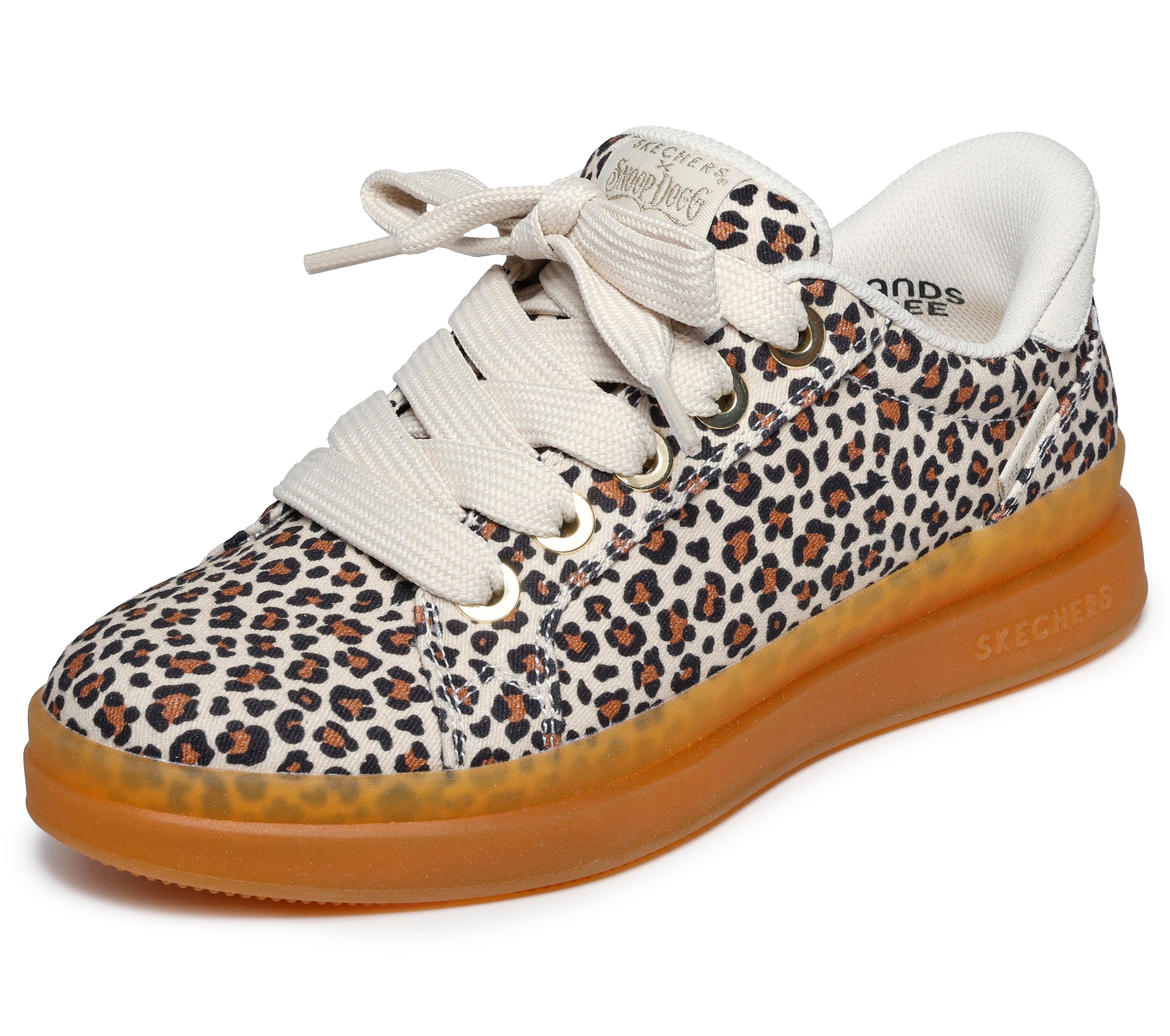 Image of Skechers Sneaker "COURTSIDE-NATURE GIRLZ" Basket-Sneaker, Schnürschuh mit Slip-Ins Funktion, Leo-Optik