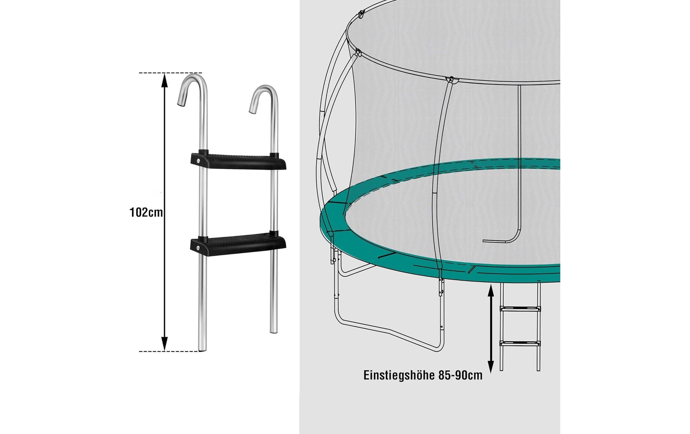 KOOR Gartentrampolin »mit Leiter Ø 244 cm«, Ø 244 cm