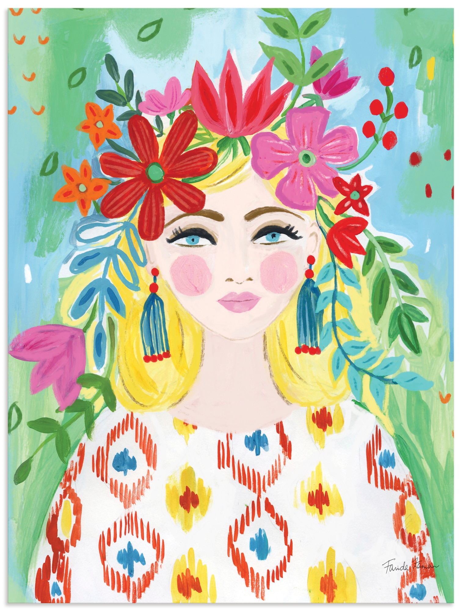 Image of Artland Wandbild "Boho Girl II" Bilder von Frauen 1 Stk. tlg. als Alubild, Leinwandbild, Poster, Wandaufkleber in verschied. Grössen
