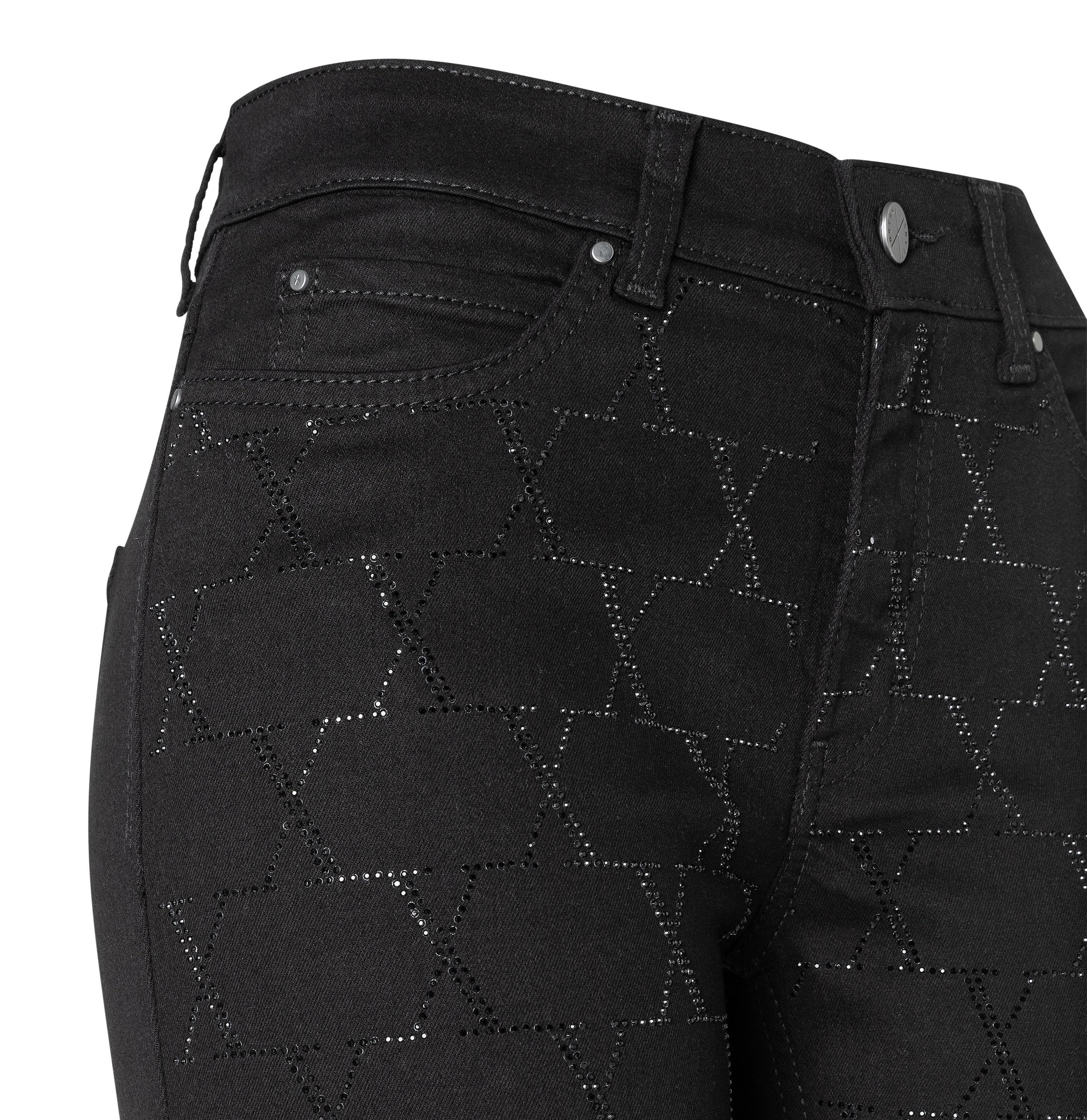 MAC Skinny-fit-Jeans »DREAM SKINNY chain glitter« mit Glitzersteine Muster