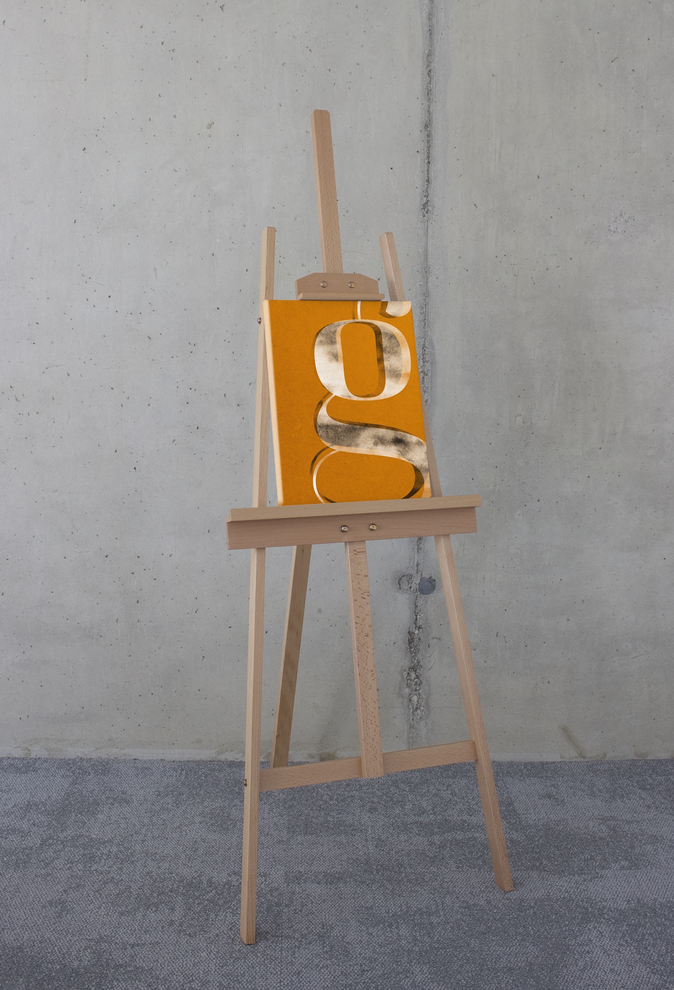 Komar Tableau sur toile »Typo G wie Gustav - Grösse 30 x 40 cm« 1 cuis tlg. Keilrahmenbild mi Echtholzrahmen