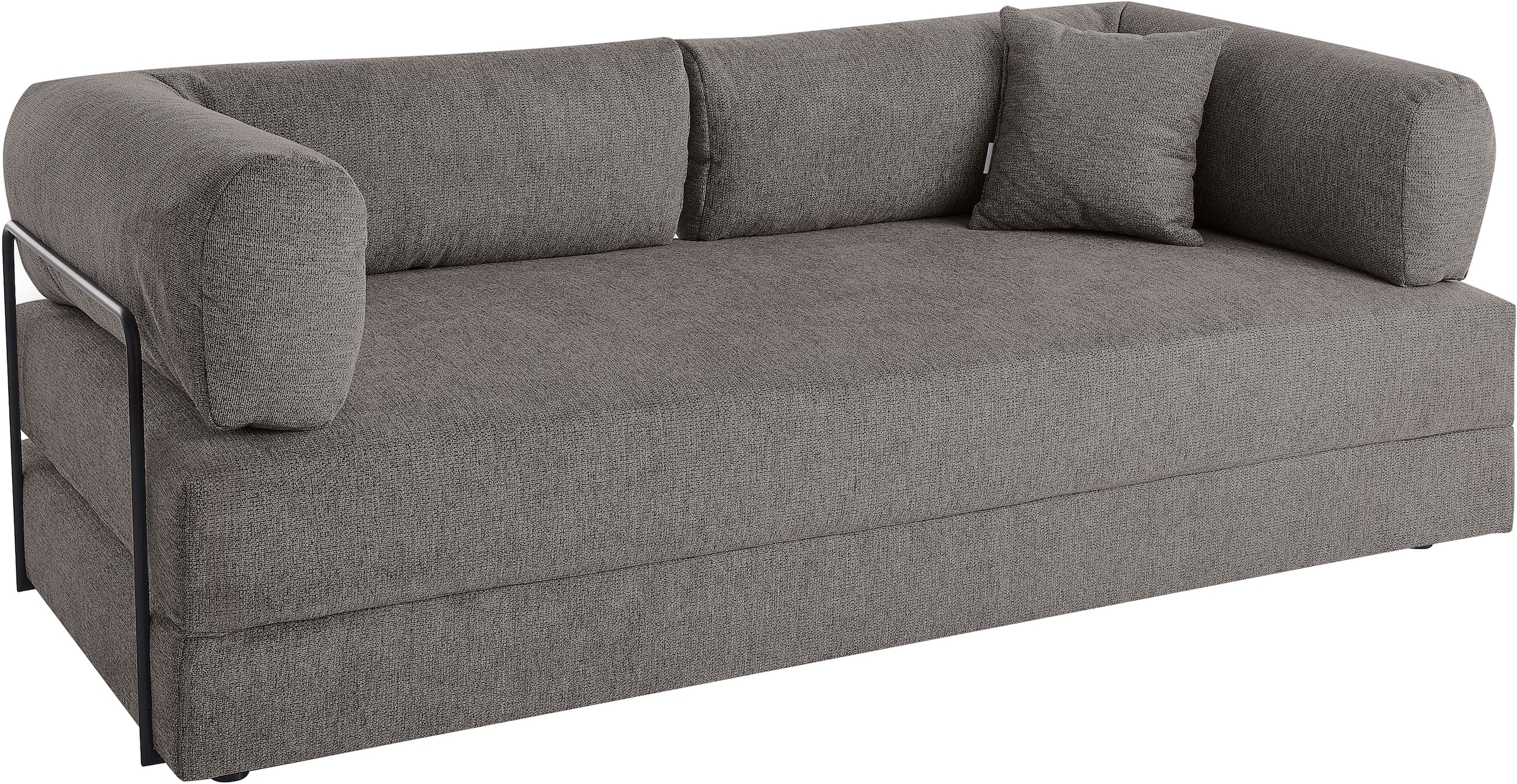 homsy by Ana Johnson Canapé-lit »Folda Dauerschläfer, B: 206 cm, Liegefl. 181x198 cm« avec fonction lit/sommeil, incl. 1 coussin décoratif, ressorts ensachés