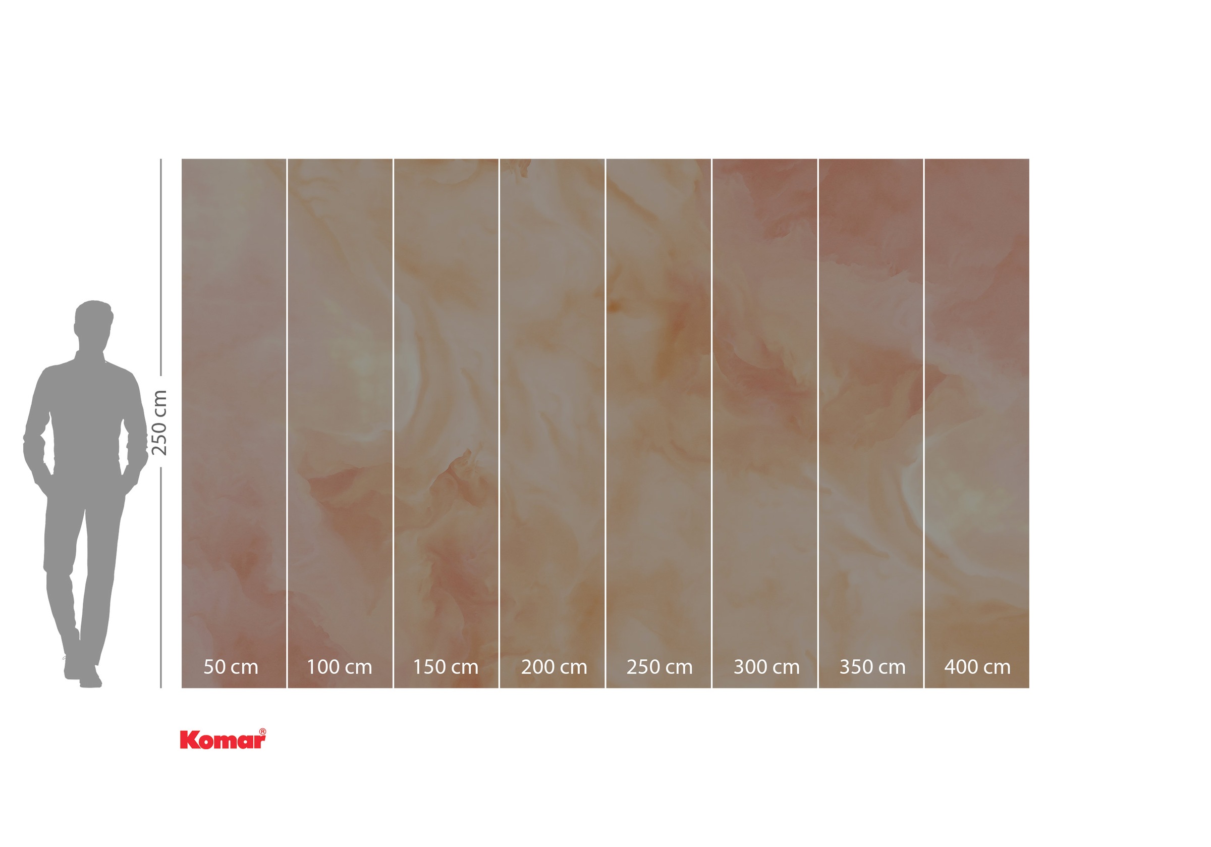Komar Fototapete »Komar Vlies Fototapete - Candy Peach - Grösse 400 x 250 cm«, bedruckt