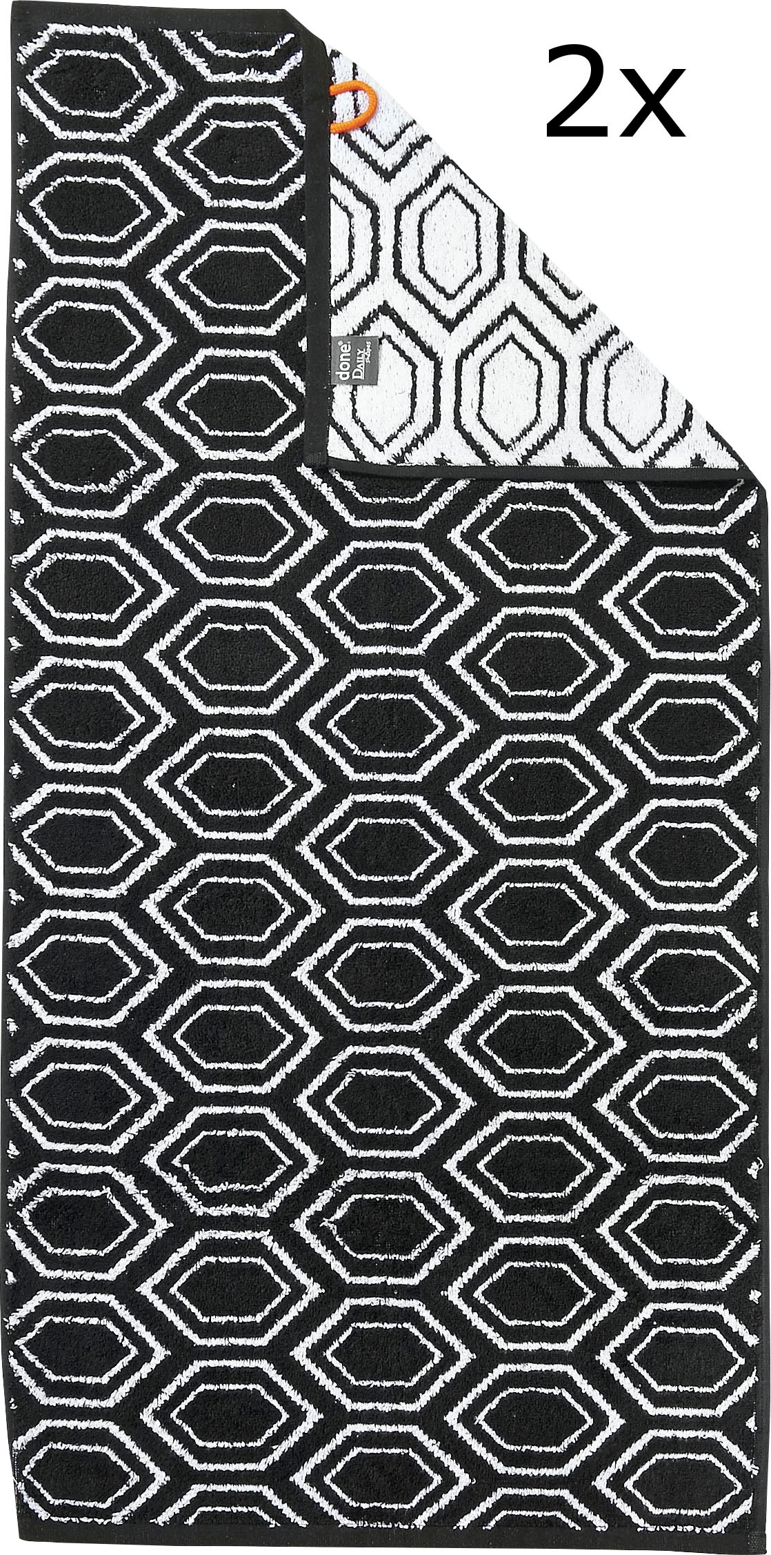 done.® Handtuch Set »Daily Shapes Ethno«, (Set, 2 St., 2 Handtücher (50x100 cm), modernes Muster, in verschiedenen Set Varianten erhältlich