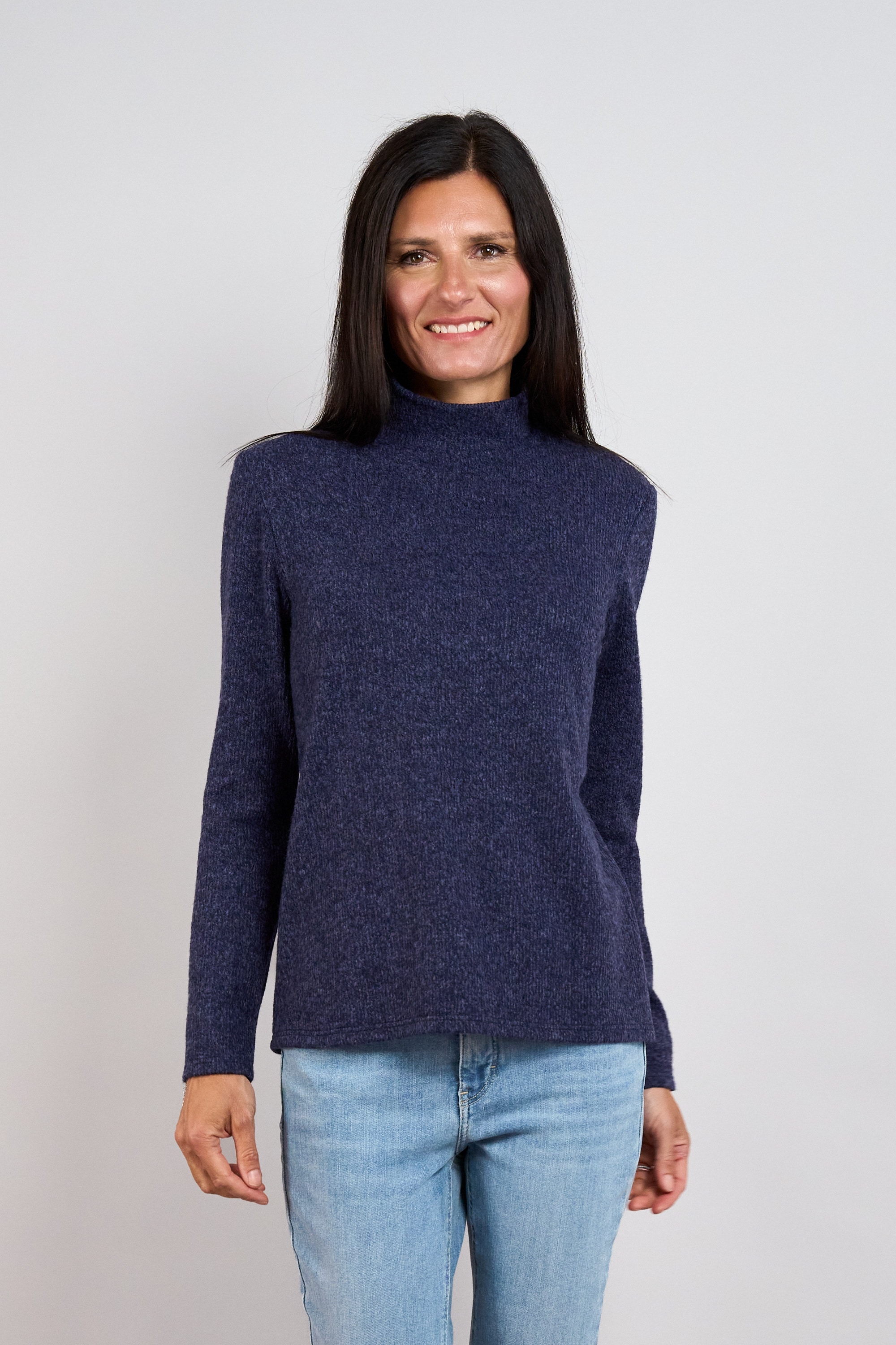 Seidel Moden Rollkragenpullover mit feinem Strickmuster / mit Viskose und Stretch / MADE IN GERMANY