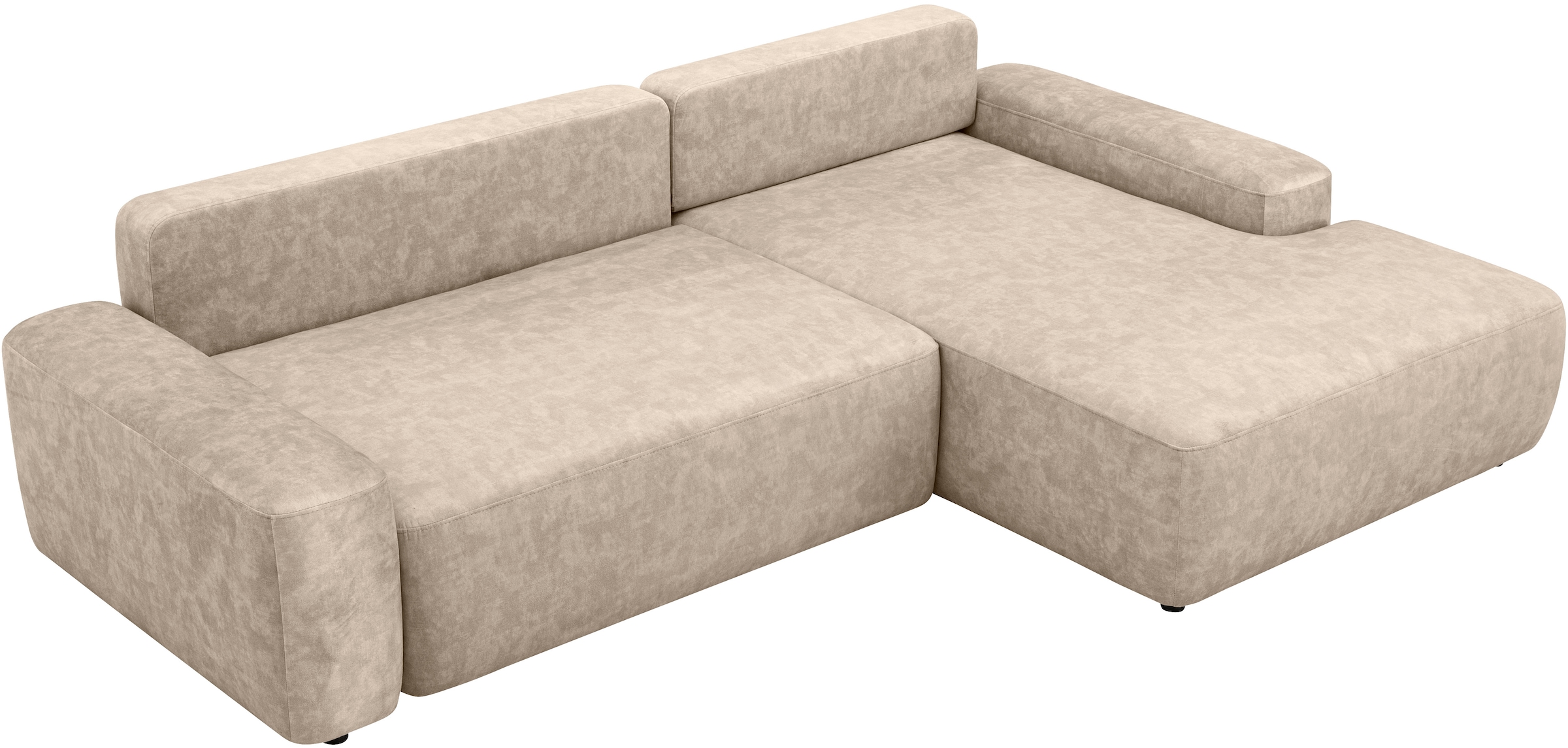INOSIGN Ecksofa »TORGE (264cm), Schlafsofa in Cord, Samtvelours o Struktur fein, L-Form«, Schlaffunktion, Bettkasten, Liegefläche: 125/210 cm