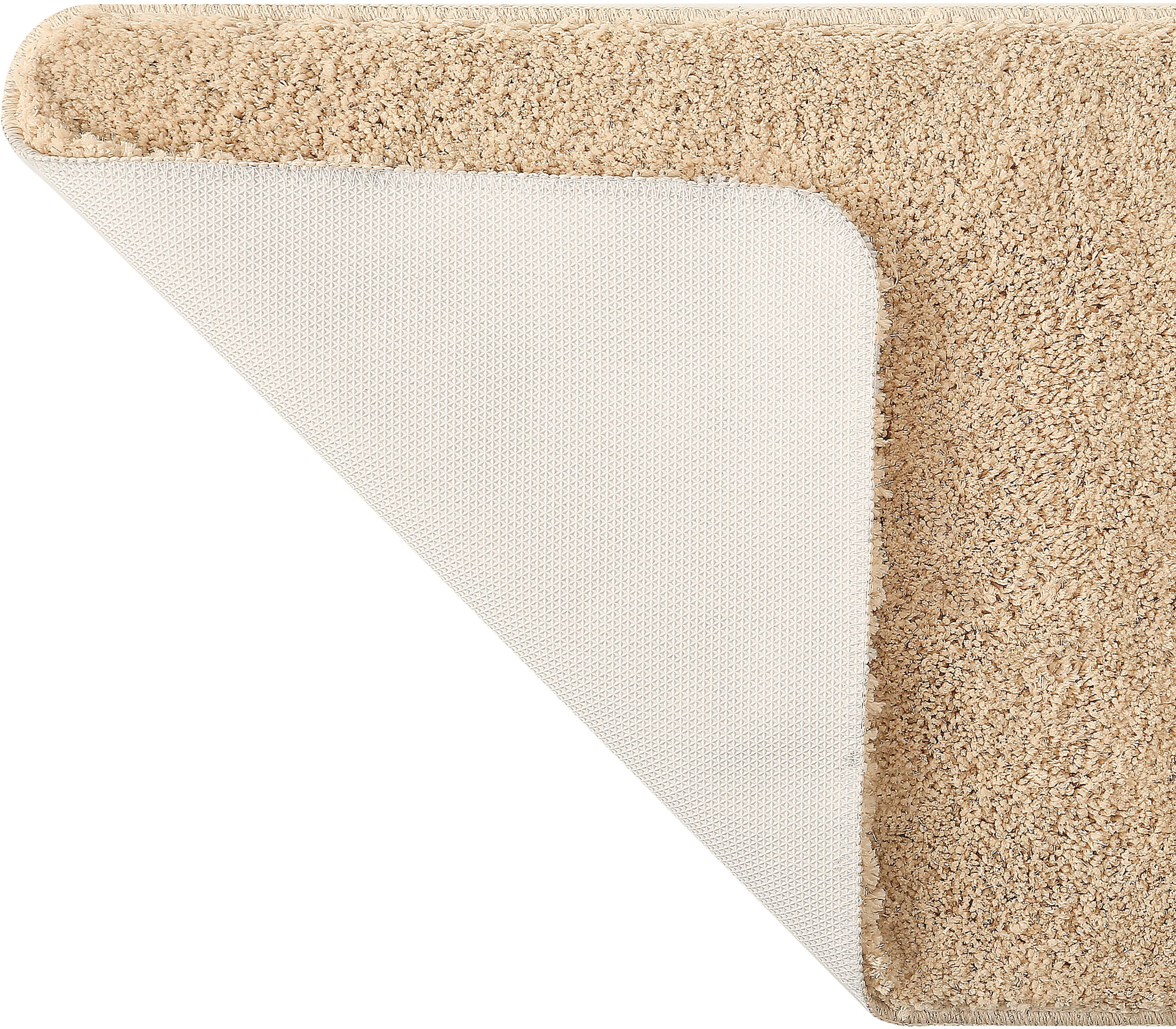 my home Badematte »Glitzer, Badvorleger, Badezimmer Teppich«, rutschhemmend beschichtet, fussbodenheizungsgeeignet-schnell trocknend-strapazierfähig, Badteppich, Akzente durch Glitzer-Garn