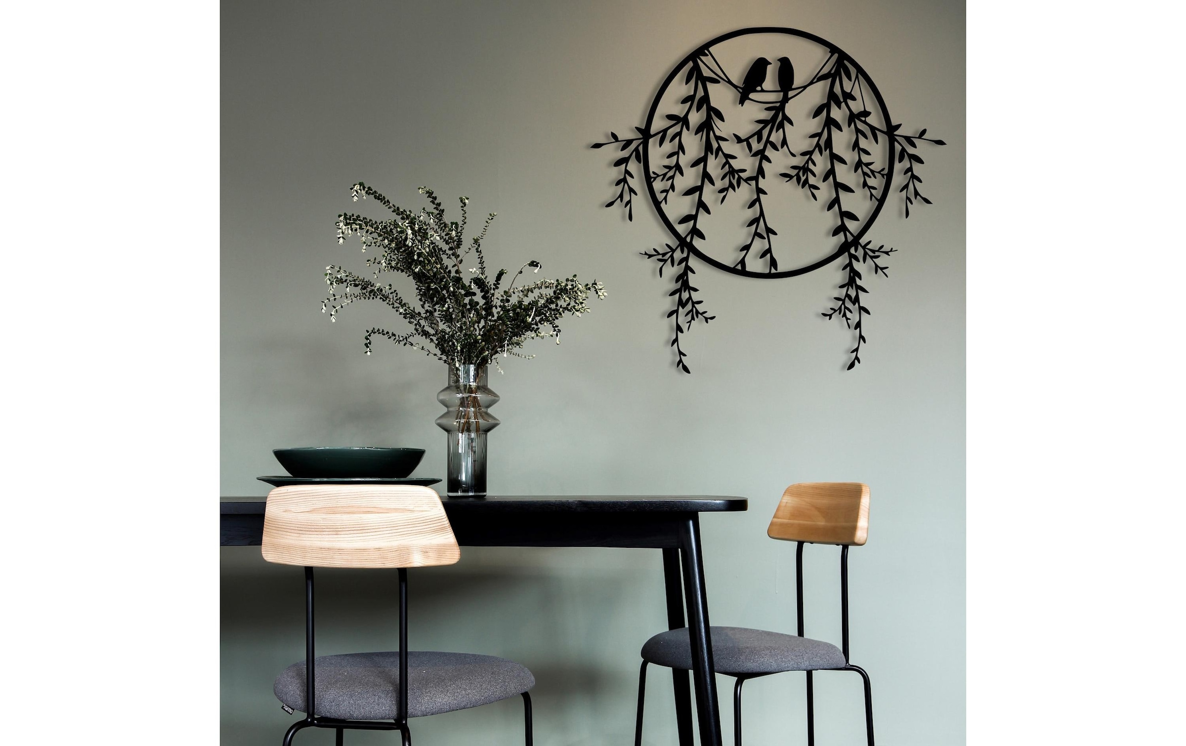 Wanddekoobjekt »Wallxpert Birds Ø 44 cm«