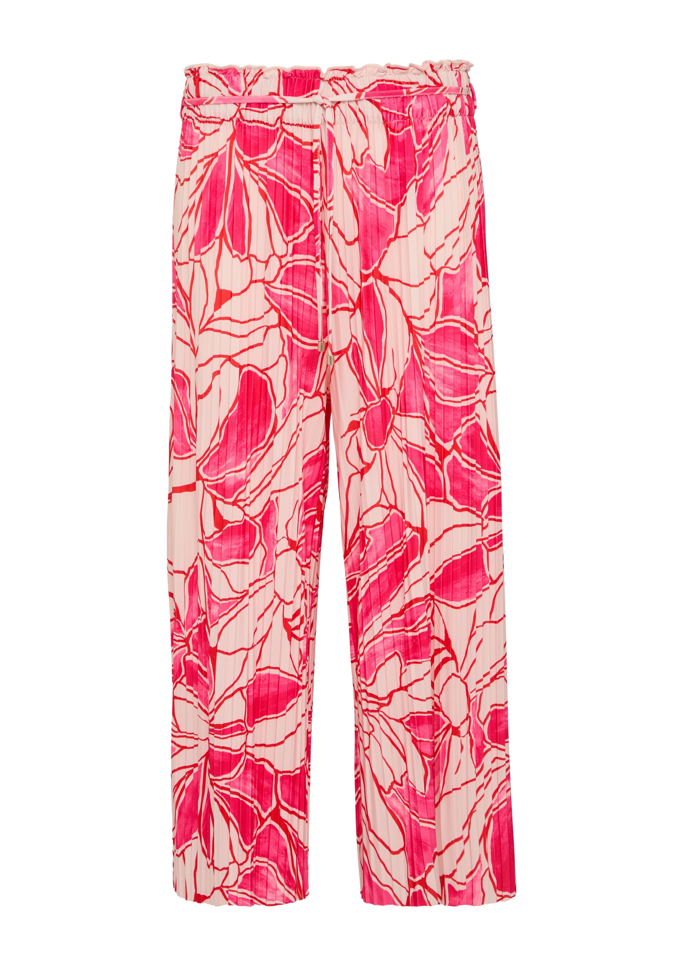 s.Oliver BLACK LABEL Stoffhose, Sommerhose mit All-Over Print und Stuktur