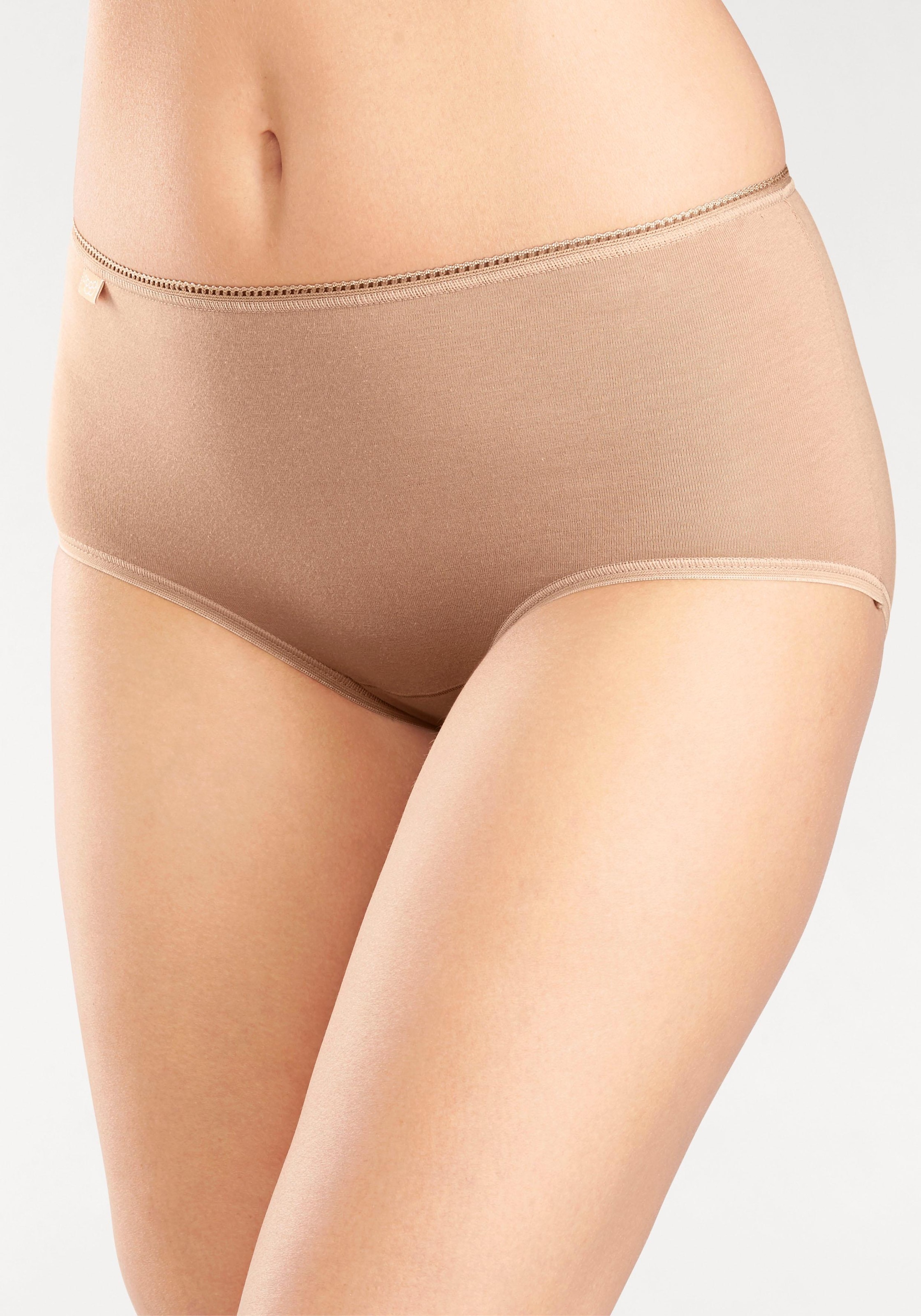 sloggi Midislip »24/7 Cotton«, (3er Pack), Spitze, blickdicht, weiche Baumwollmischung, elastisch