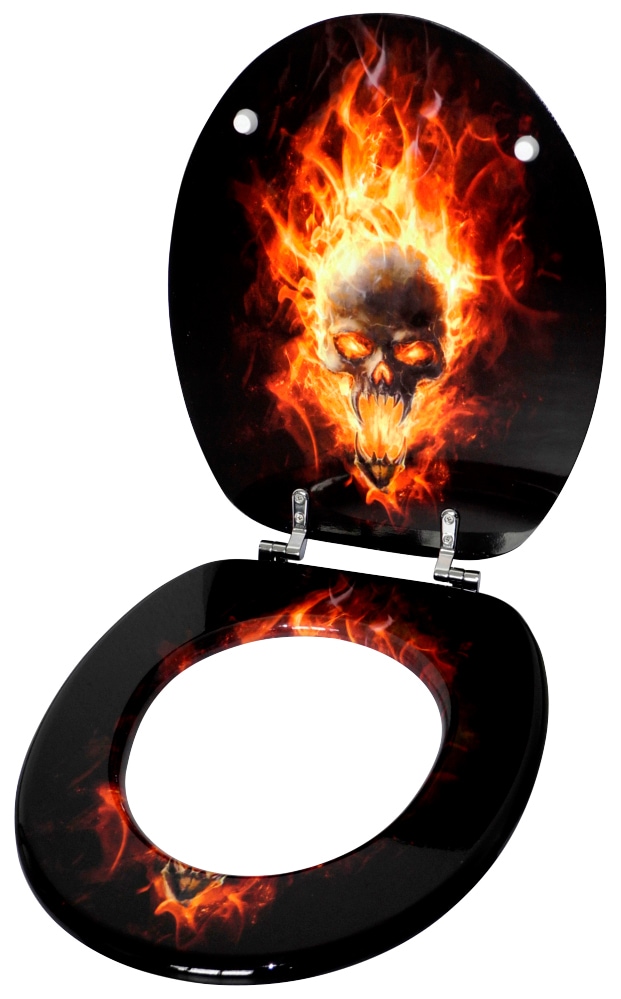 Sanilo WC-Sitz »Totenkopf in Flammen«