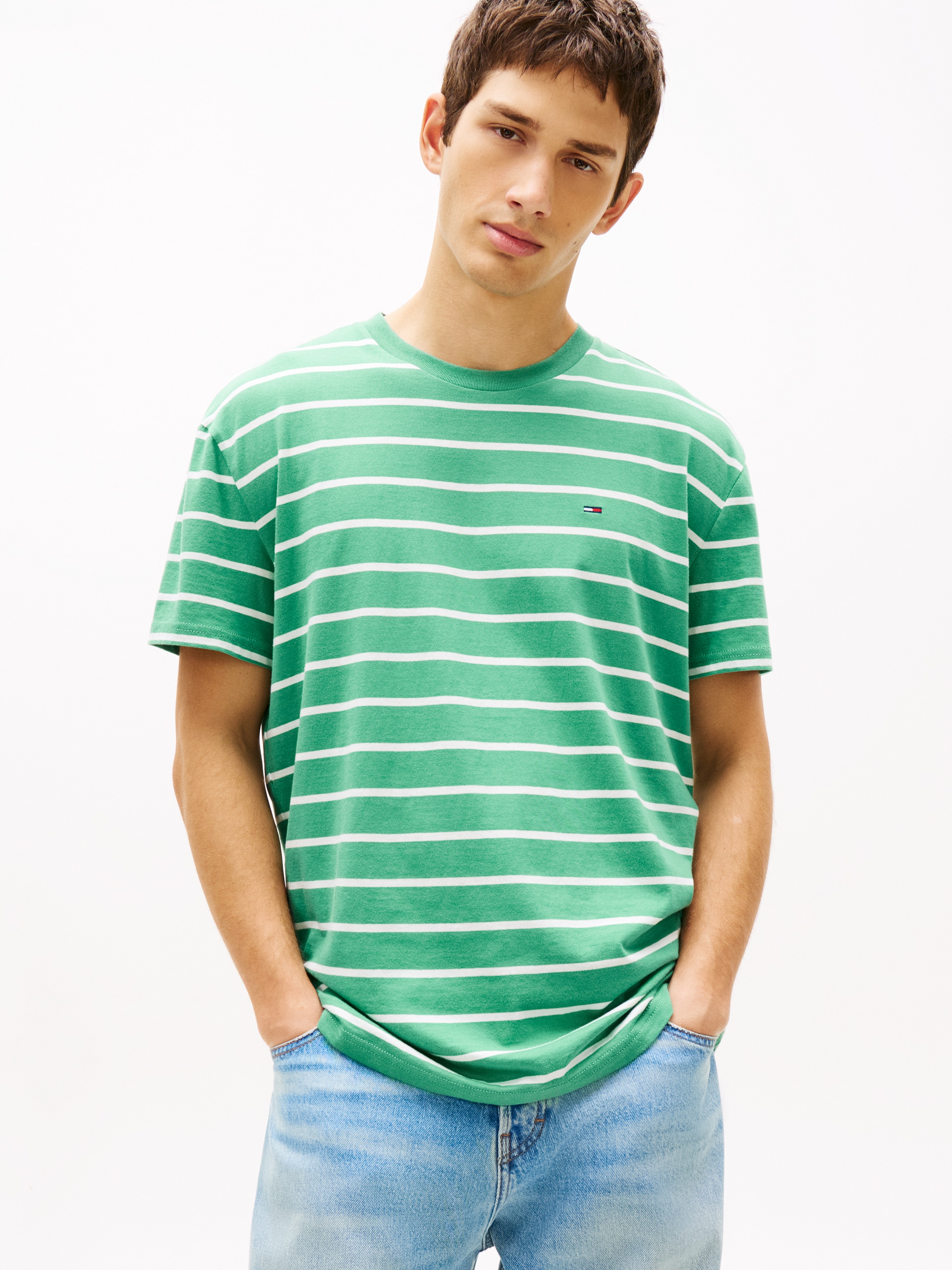 Image of Tommy Jeans T-Shirt "TJM REGULAR STRIPE" Regular fit mit Rundhalsausschnitt