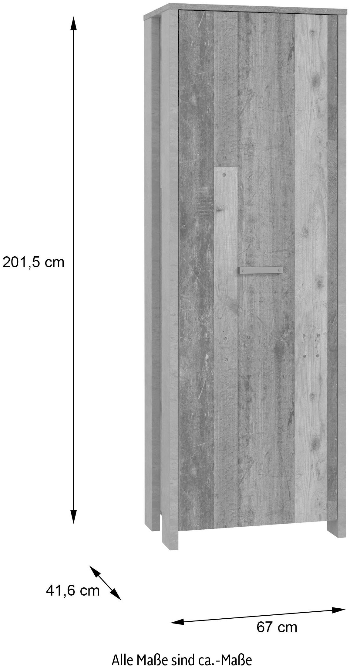 FORTE Garderobenschrank »Clif« Höhe ca. 200 cm