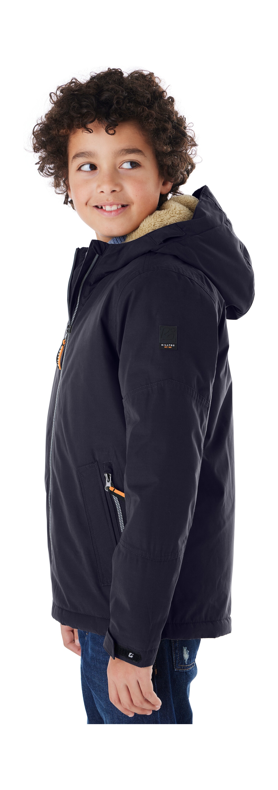 Killtec Funktionsjacke »KOW 377 BYS JCKT«, Wasserdichte Funktionsjacke mit Kapuze, warmem Futter und Kinnschutz