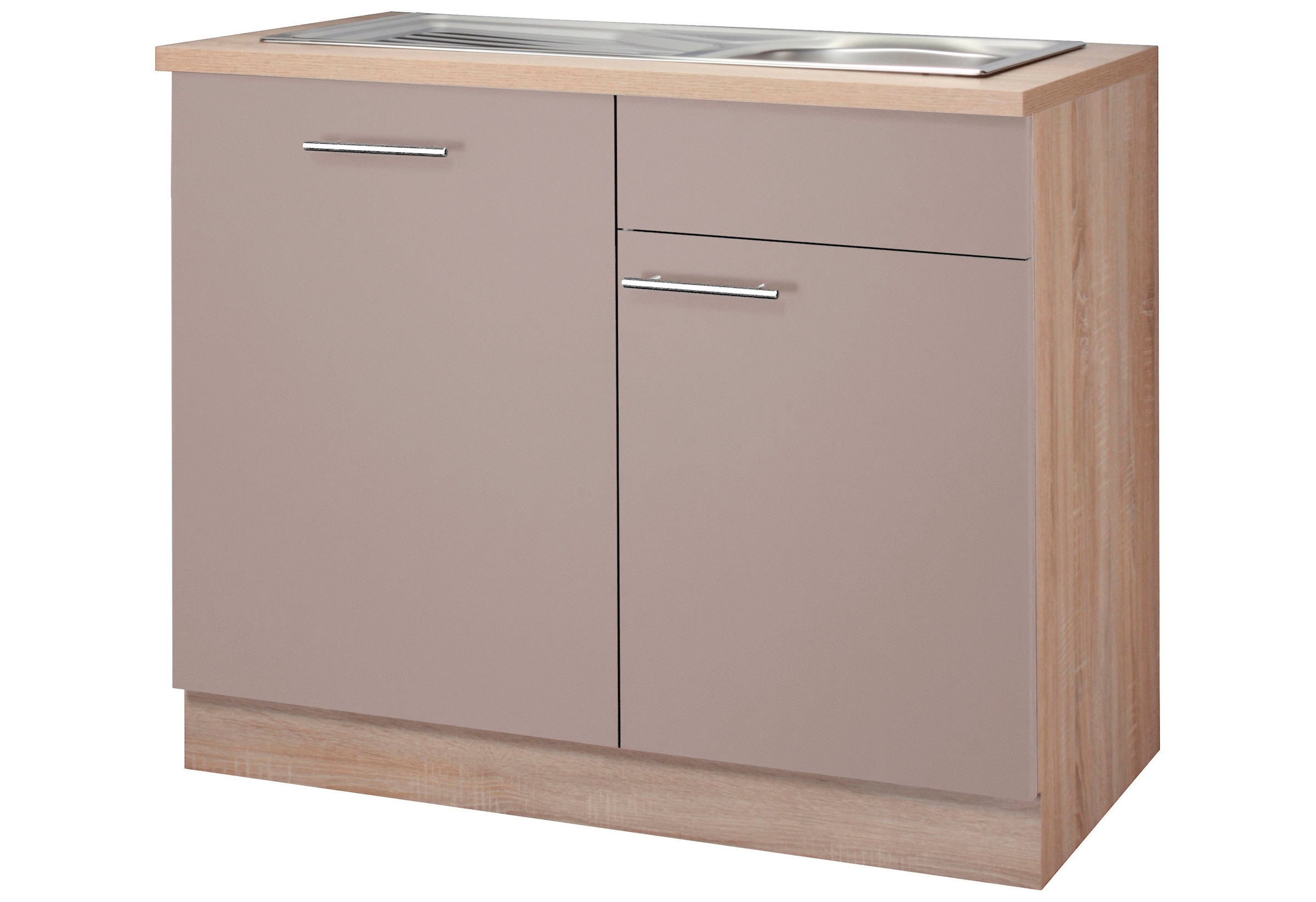 wiho Küchen Spülenschrank »Montana«, 110 cm breit, inkl. Tür/Griff/Sockel für vollint. Geschirrspüler