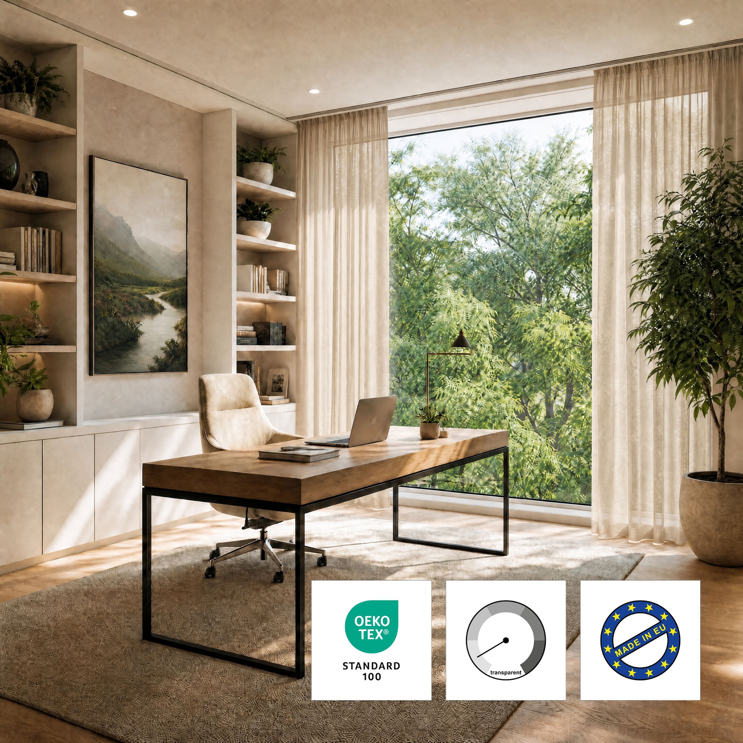GOODproduct »ELVIRA, nach Wunschmass« Bande volante 1 cuis tlg. Sur mesure, fabriqué en Europe, salon, chambre, uni