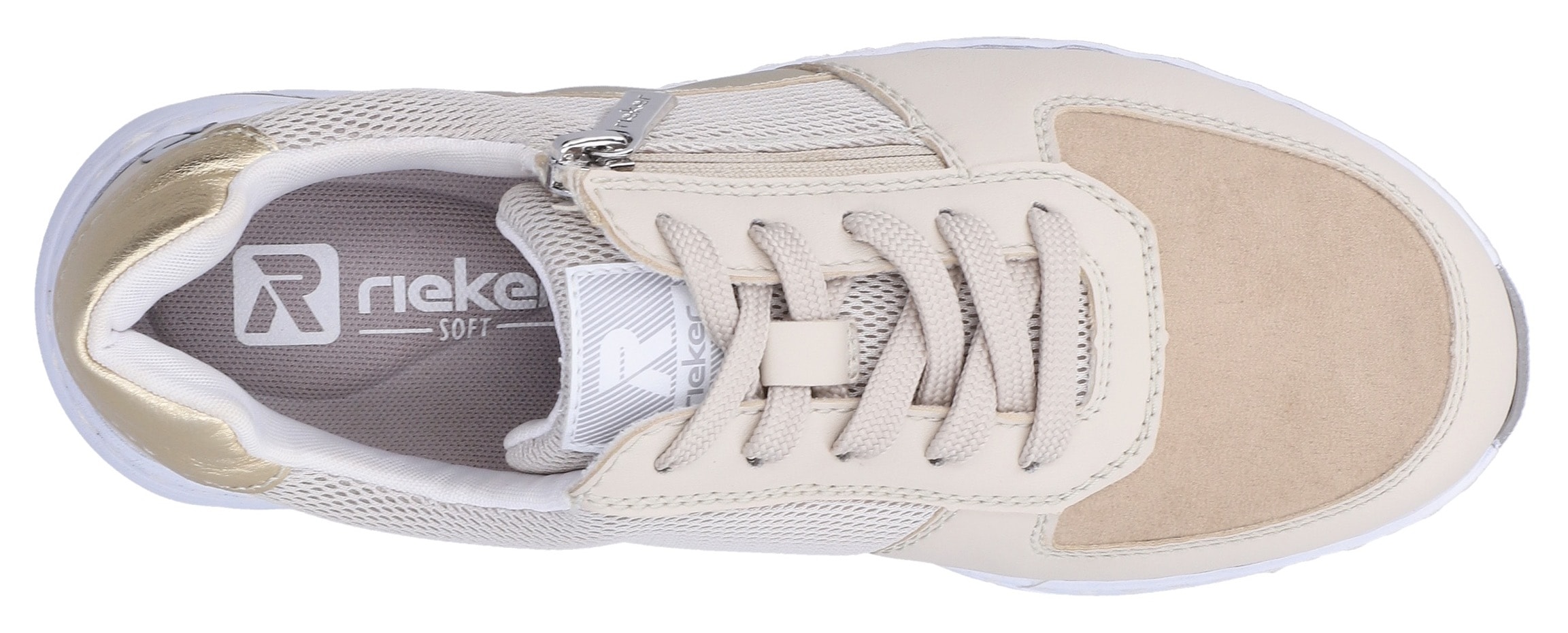 Rieker Sneakers  chaussure à lacets, chaussure basse, sneaker décontracté avec fermeture éclair
