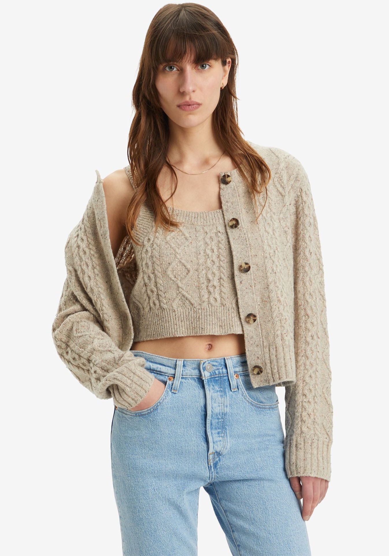 Levi's® Cardigan »PRIMROSE CABLE CARDIGAN«, mit Muster